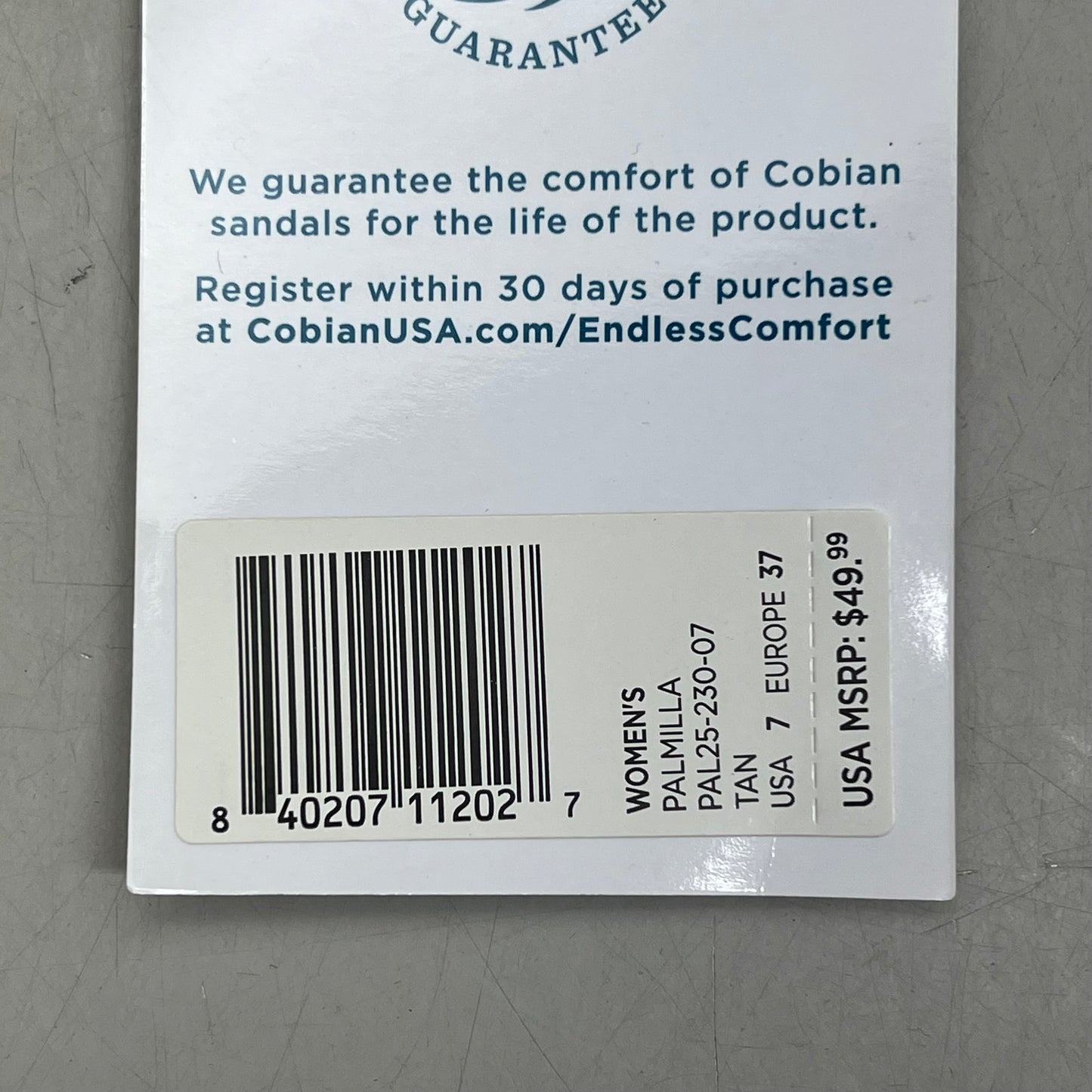 COBIAN Palmilla Braided Synthetic Leather Strap Sandals Women's Sz 7 EU 37 Tan PAL25-230-7