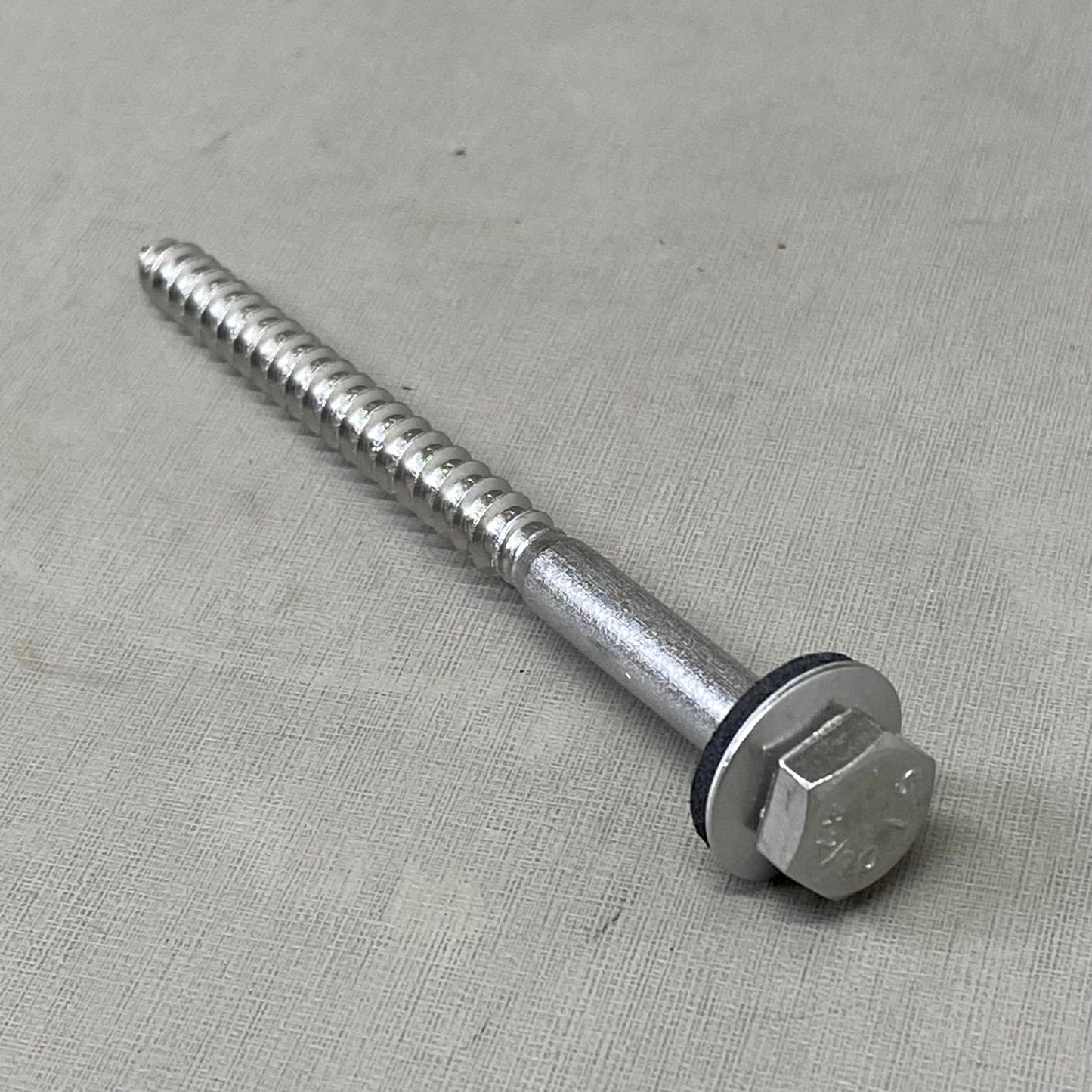 EDS INDIA (60 Count) Hex Head Long Screw A2 W/ EPM Washer 1/4"x3.5" Chrome P28404304
