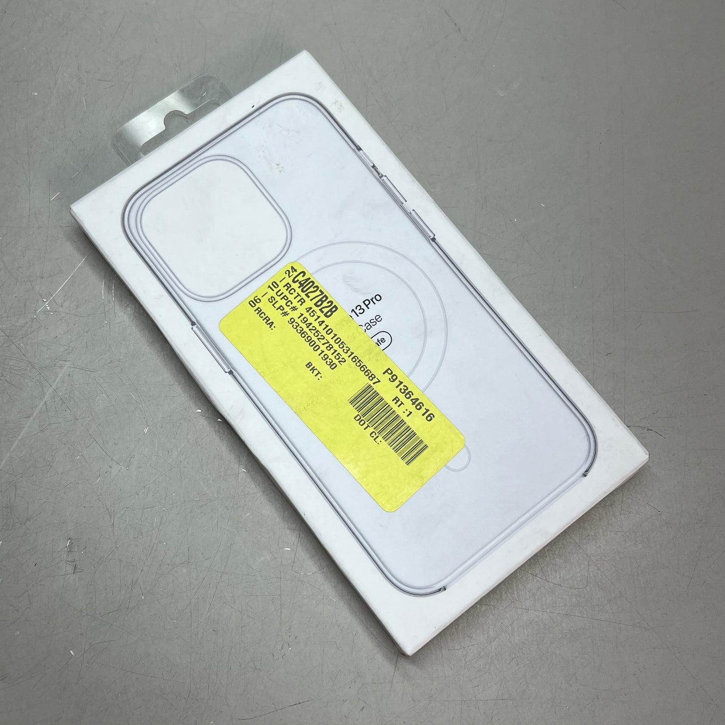 APPLE IPhone 13 Pro Case Scratch Resistant Coating Clear MM2Y3ZM/A (Return)