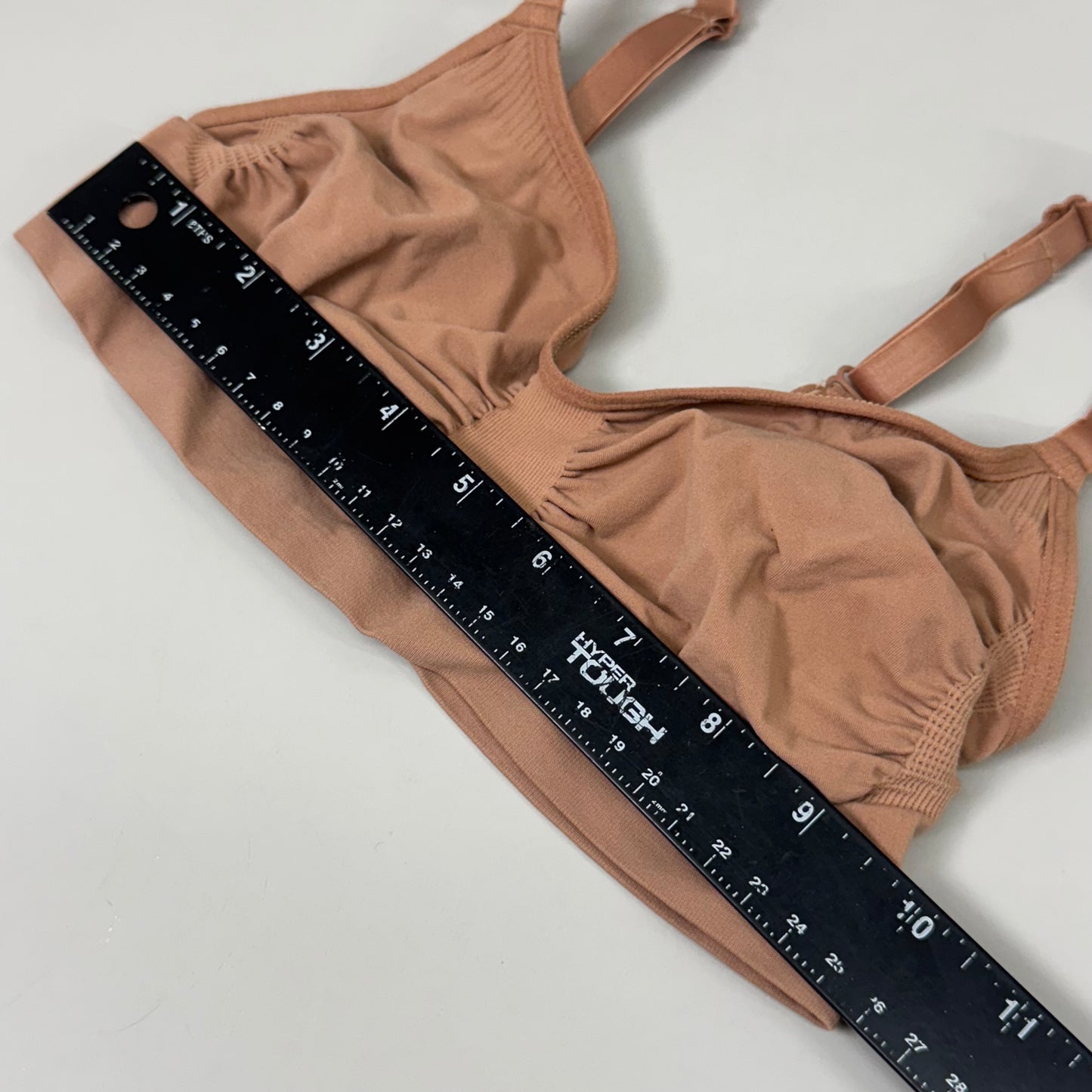 SKIMS Strong Support Seamless Bralette Pique Stitching Women's Sz L/XL Sienna