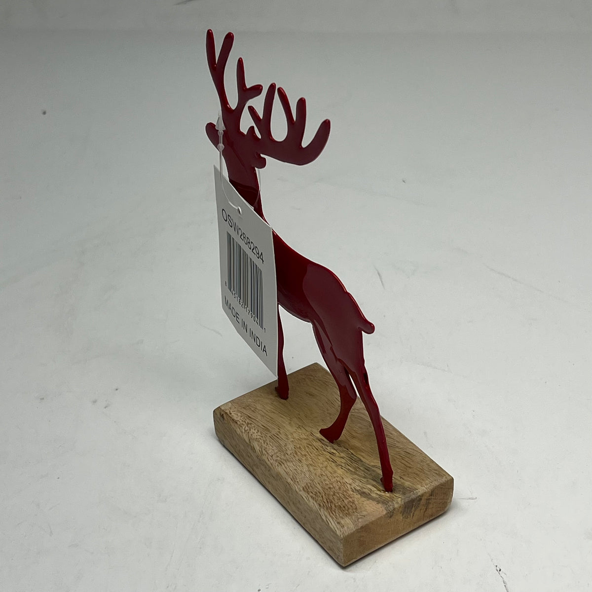 OAKSTREET (4 PACK) Doddle Deer Iron Deer Holiday Decor  6"x4" Red OSW268294