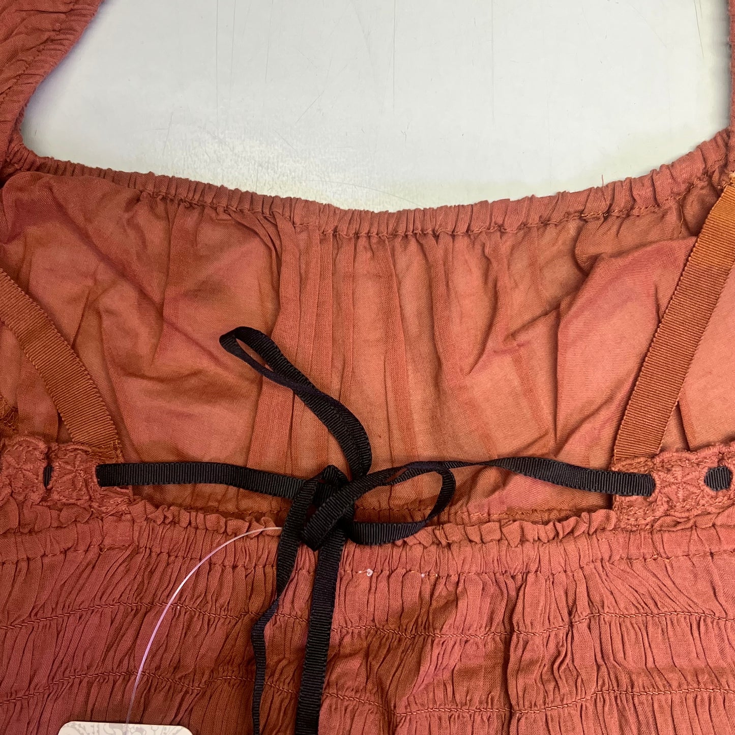 FREE PEOPLE Linen Textile Sweet On Your Crop Women's Sz S Maple Syrup 96849898