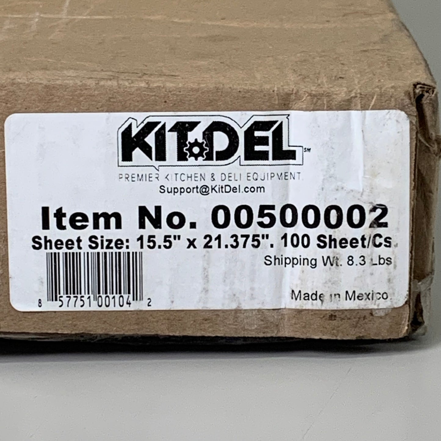 KITDEL Fryer Filter Paper 15.5" x 21.375" Case of 100 Sheets 00500002 AS-IS