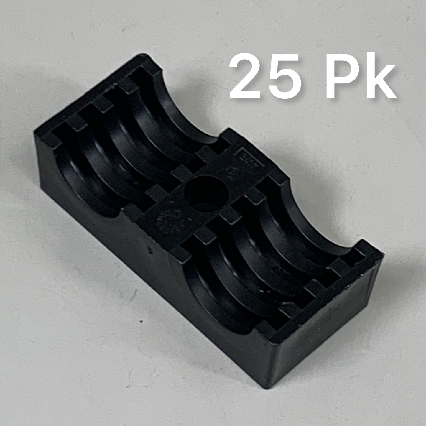 STAUFF (25 PACK) Clamp Body Sz 3D O19mm Twin Series Polypropylene 319/19-PP-BK