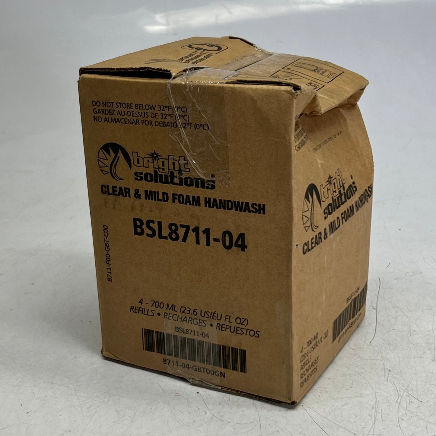 ZA@ BRIGHT SOLUTIONS (4 PACK) Clear & Mild Foam Handwash 23.6 fl. oz. Clear BB 10/28 BSL8711-04 (New Other, Distressed Box)