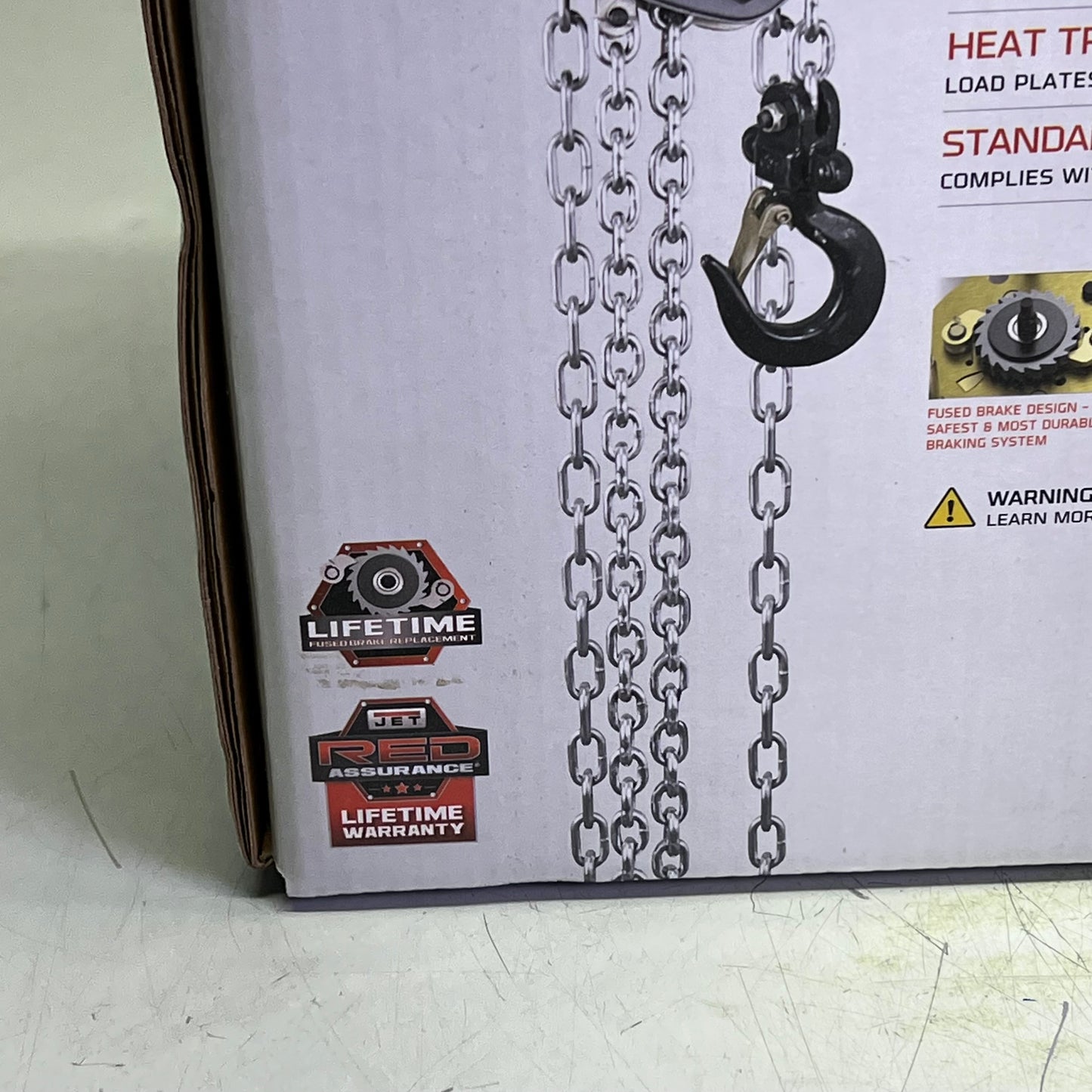 JET Chain Hand Hoist W/ Overload Protection 10ft - 1/2 Ton Chrome/Gray 100-50-10