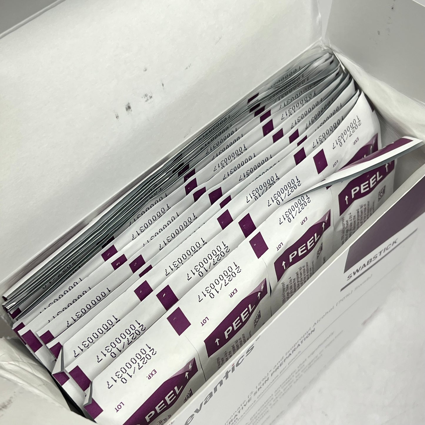 PDI Prevantics Swabsticks 2-Sided S40750 50 Pack Distressed Packaging