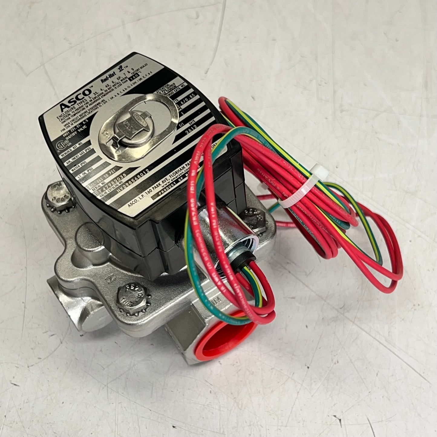 ASCO Low Temperature Gas Shutoff Valve Peak & Hold Design 24/DC INT HV298568012