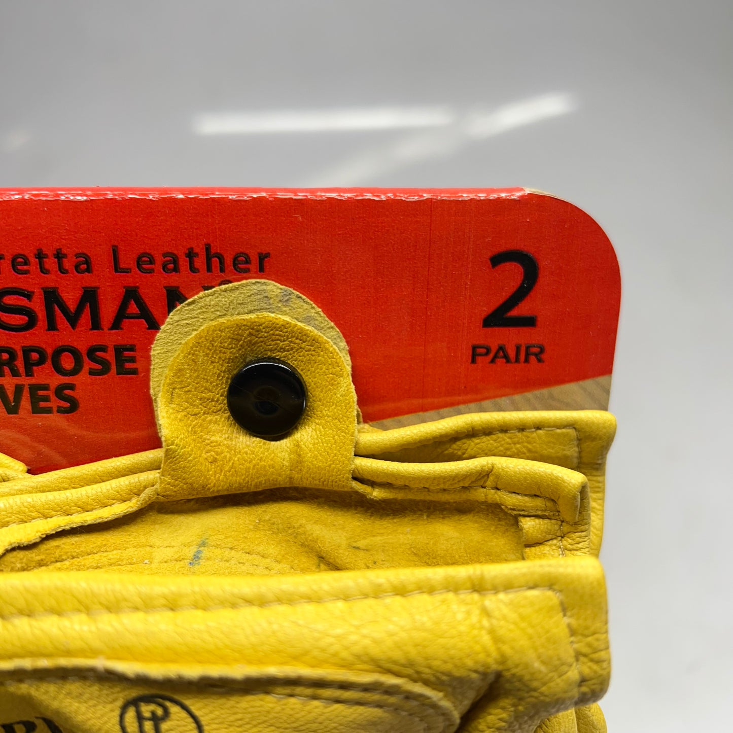 PLAINSMAN (2 PAIR) Premium Cabretta Leather Gloves Unisex Sz XL Yellow GC204