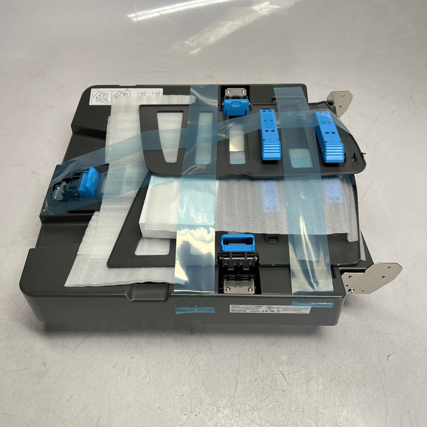 RISO Auto-control Stacking Tray Ii 1,000 Sheet Capacity  Black/Blue S-4853