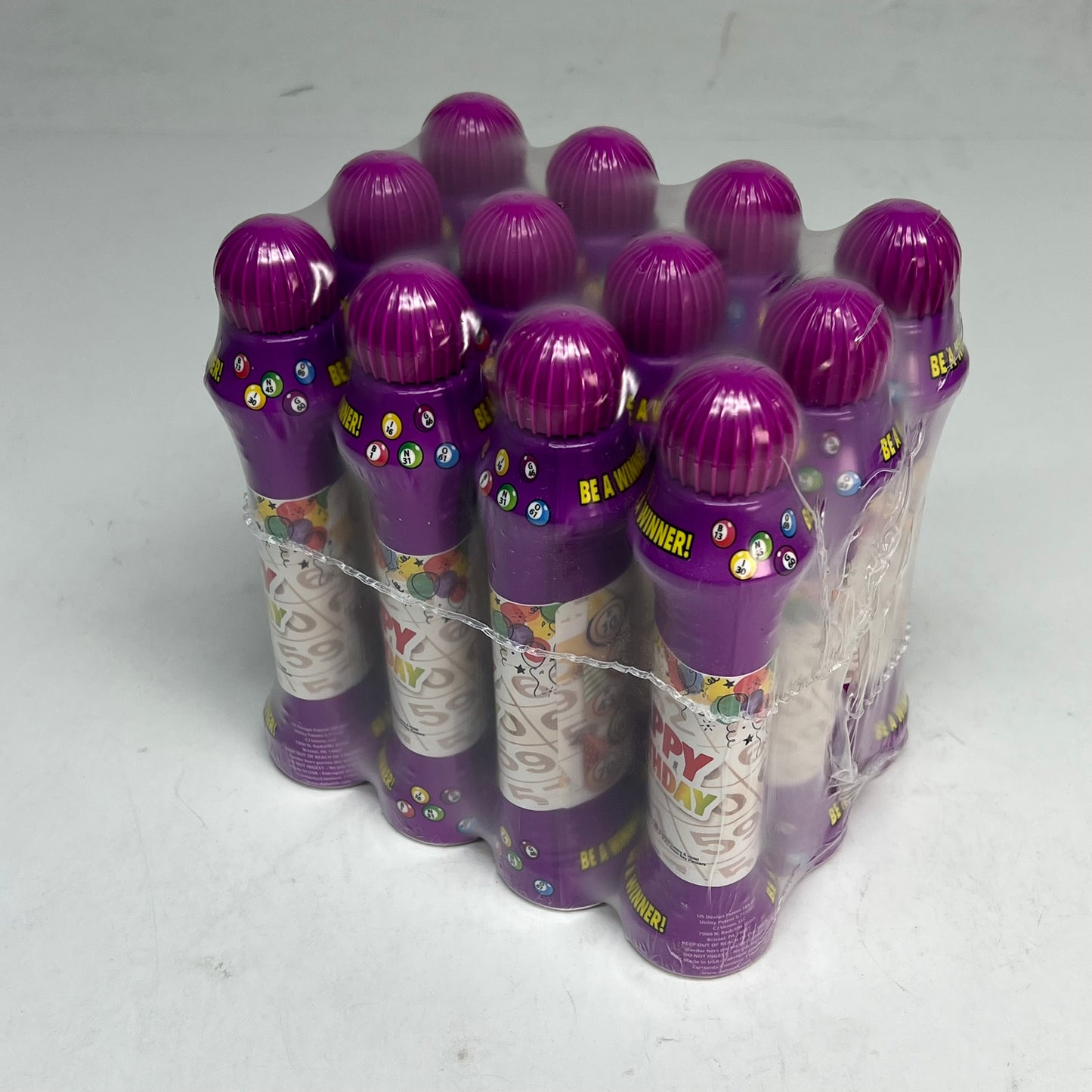 DAB O INK (12 PACK) Onedia Casino Happy Birthday Bingo Marker 4oz Purple D25