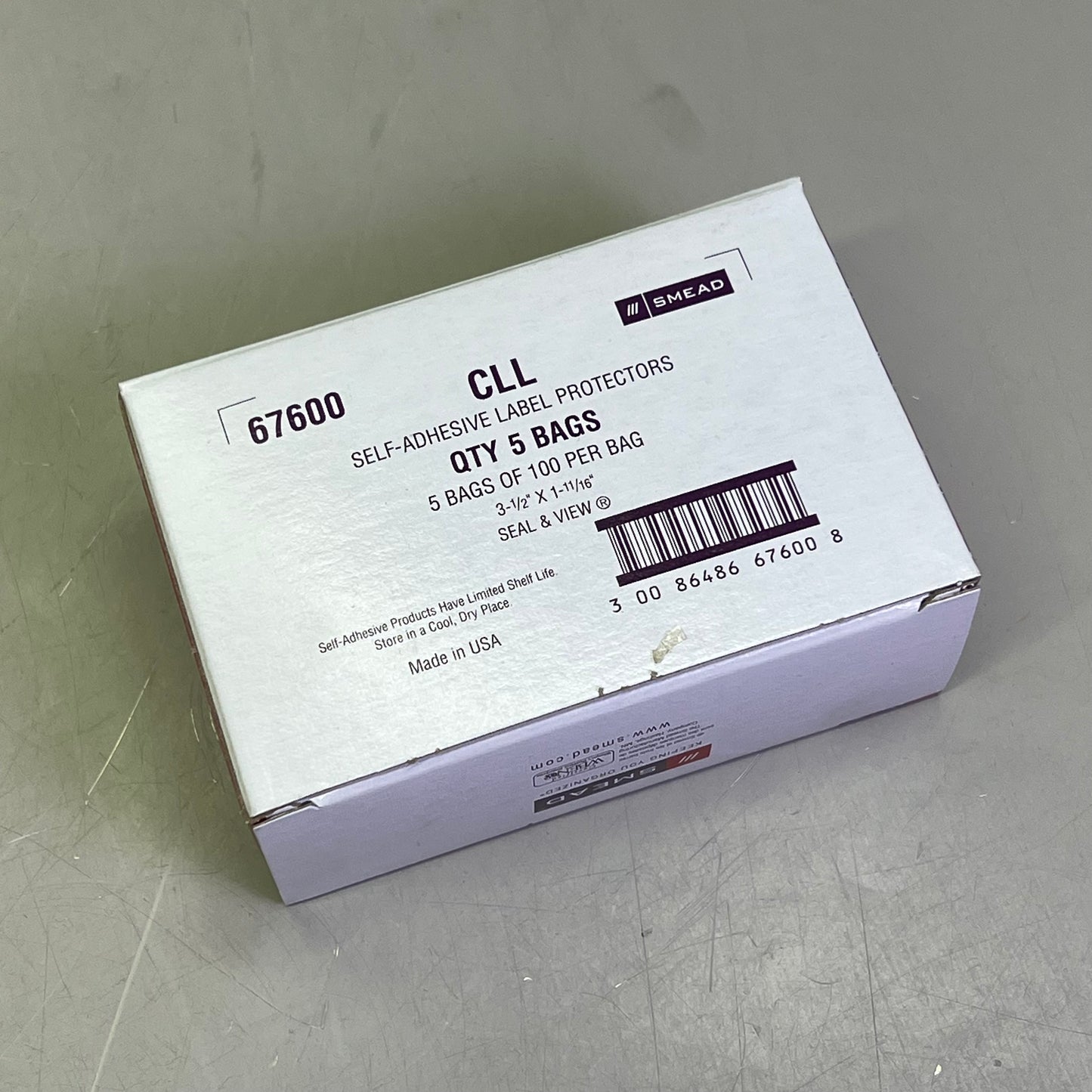 SMEAD (500 PACK) Seal & View Label Protectors 3-1/2" x 1-11/16" Clear  67600