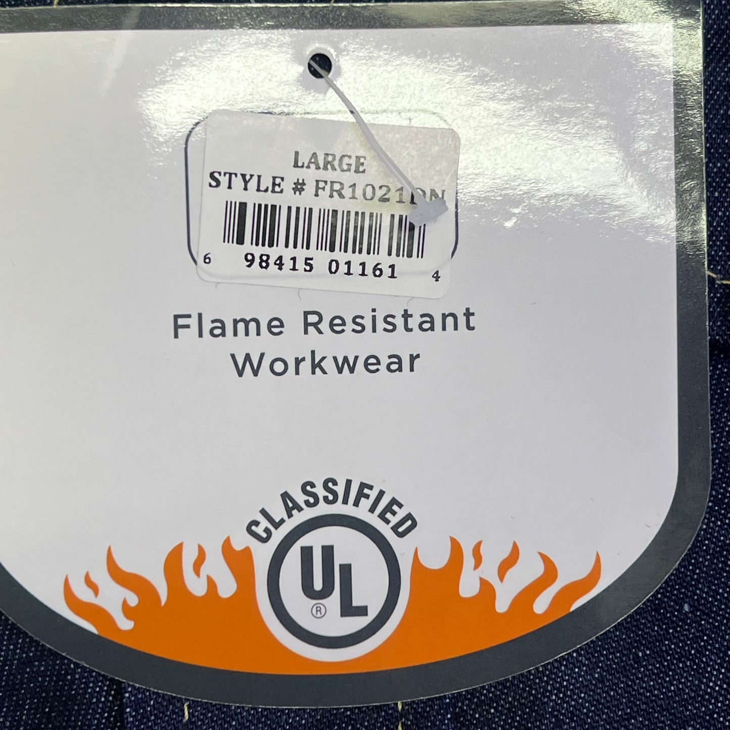 RASCO Flame Resistant Denim Lightweight Work Short Men's Sz L Navy Blue FR1021DN