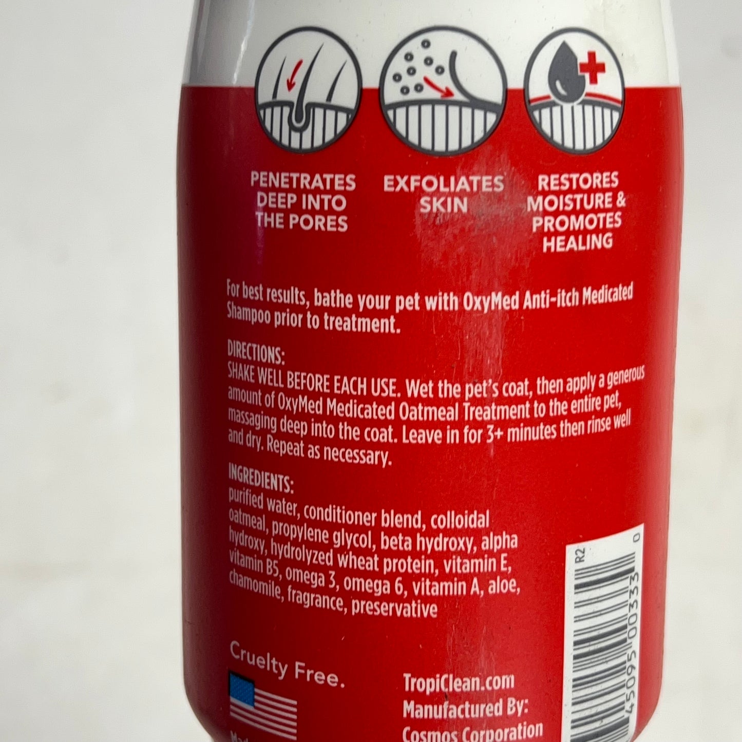 TROPICLEAN (2 PACK) Stops Itching Fast Medicated Oatmeal Treatment  20 Fl Oz