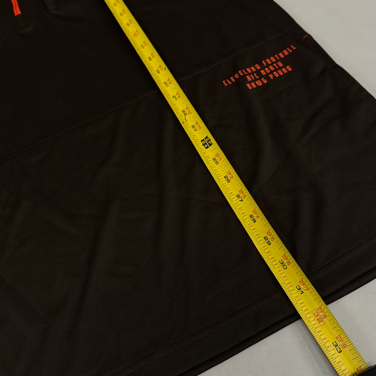 NFL Cleveland Browns Quarter Zip Pullover Shirt Long Sleeve XXL Brown 1802969