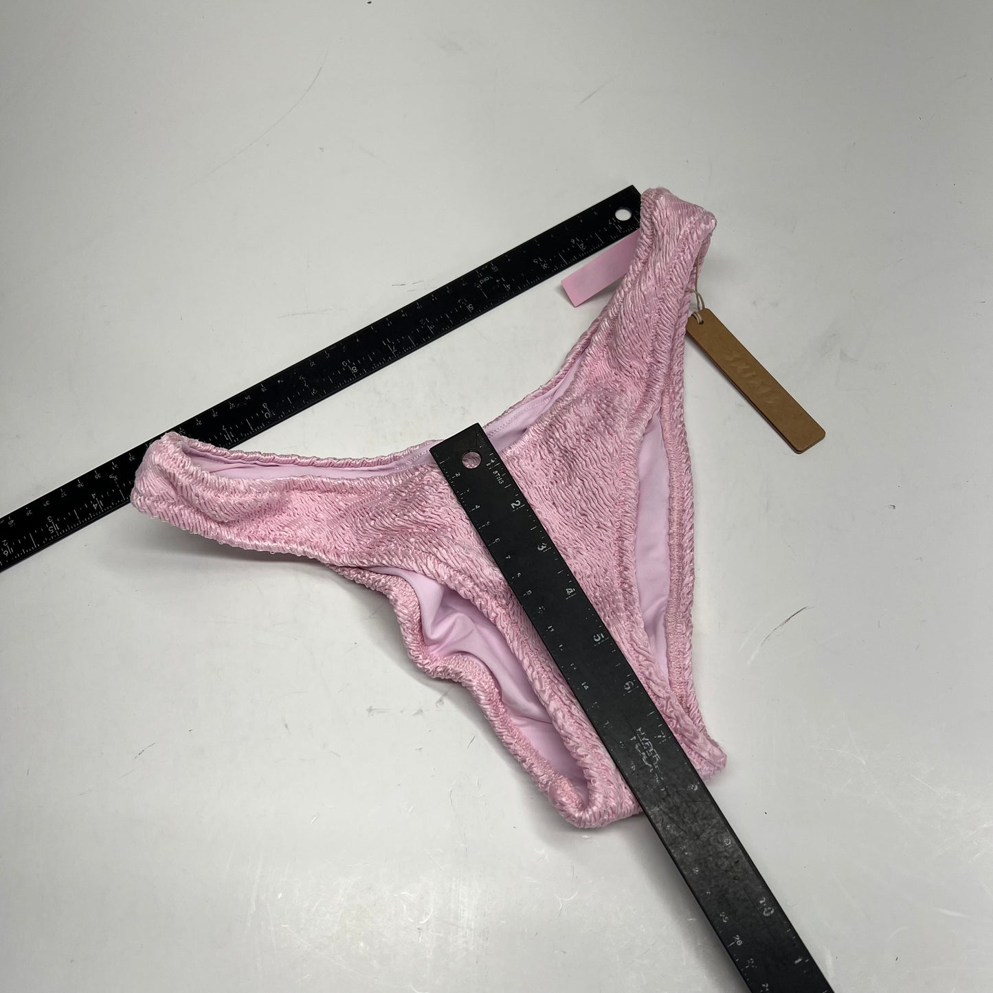 SKIMS Cheeky Tanga Bikini Bottom Women's Sz M Cherry Blossom BMBIK-11372W