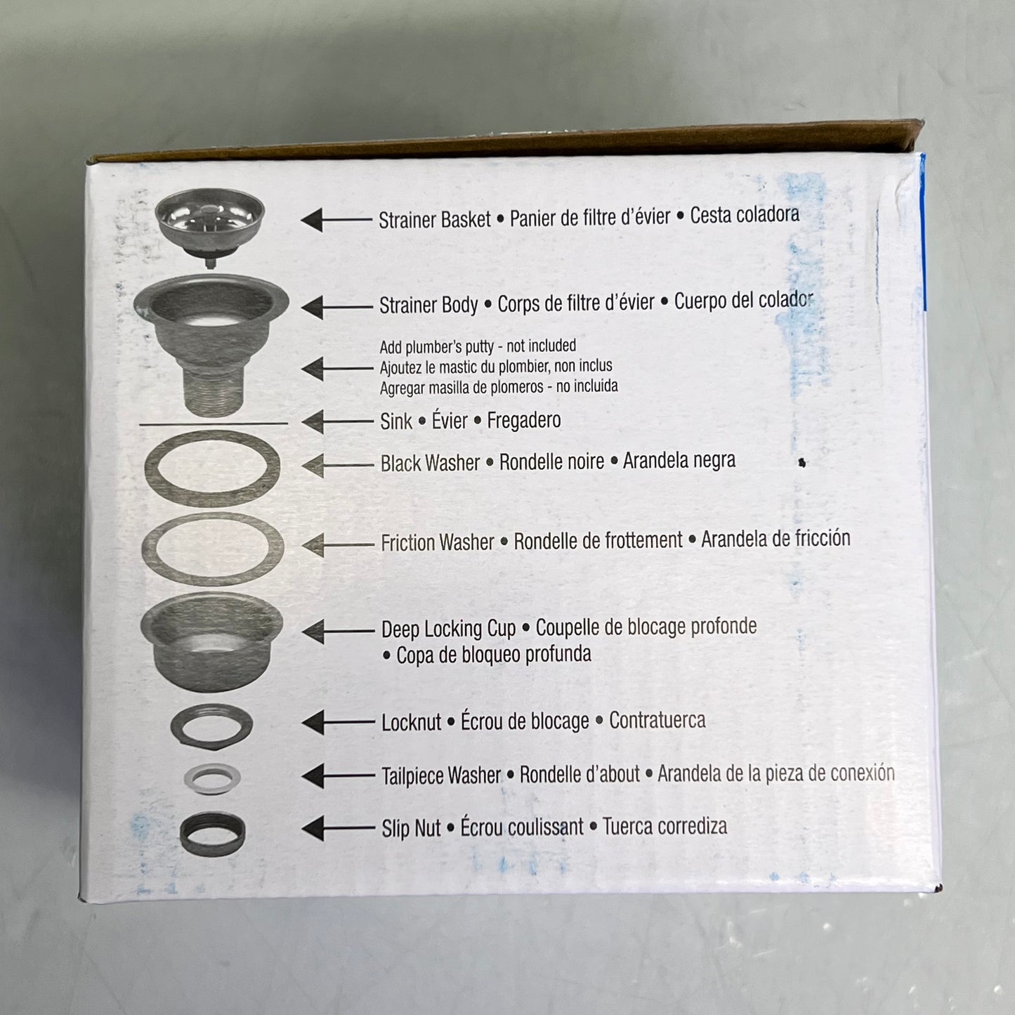 ZA@ DEARBORN (2 PACK) Deep Locking Cup Sink Basket Strainer For Deep Cast Iron Sinks NO. 18 Chrome 7011232 C