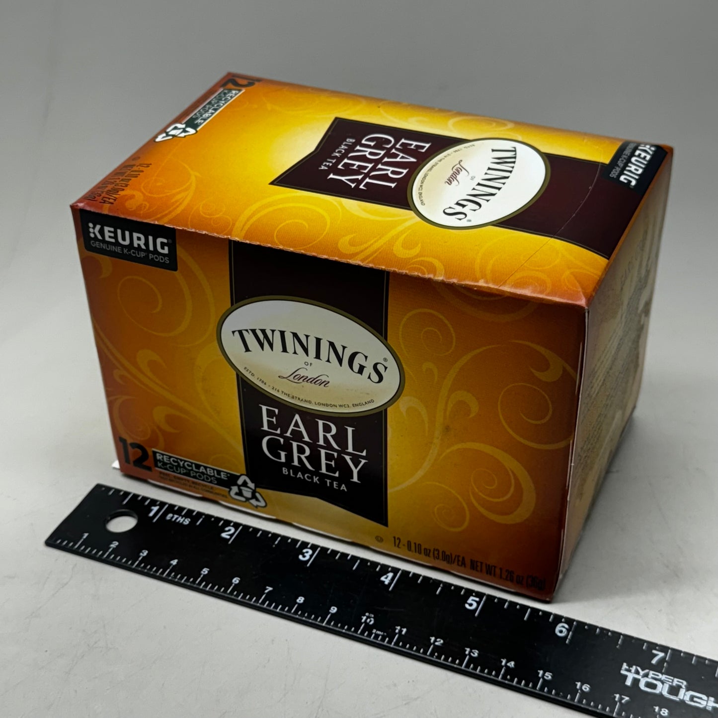 TWININGS of London (2 PACK, 12 Bags Each) EARL GREY Black Tea K-Cup Pods 1.26 oz Each