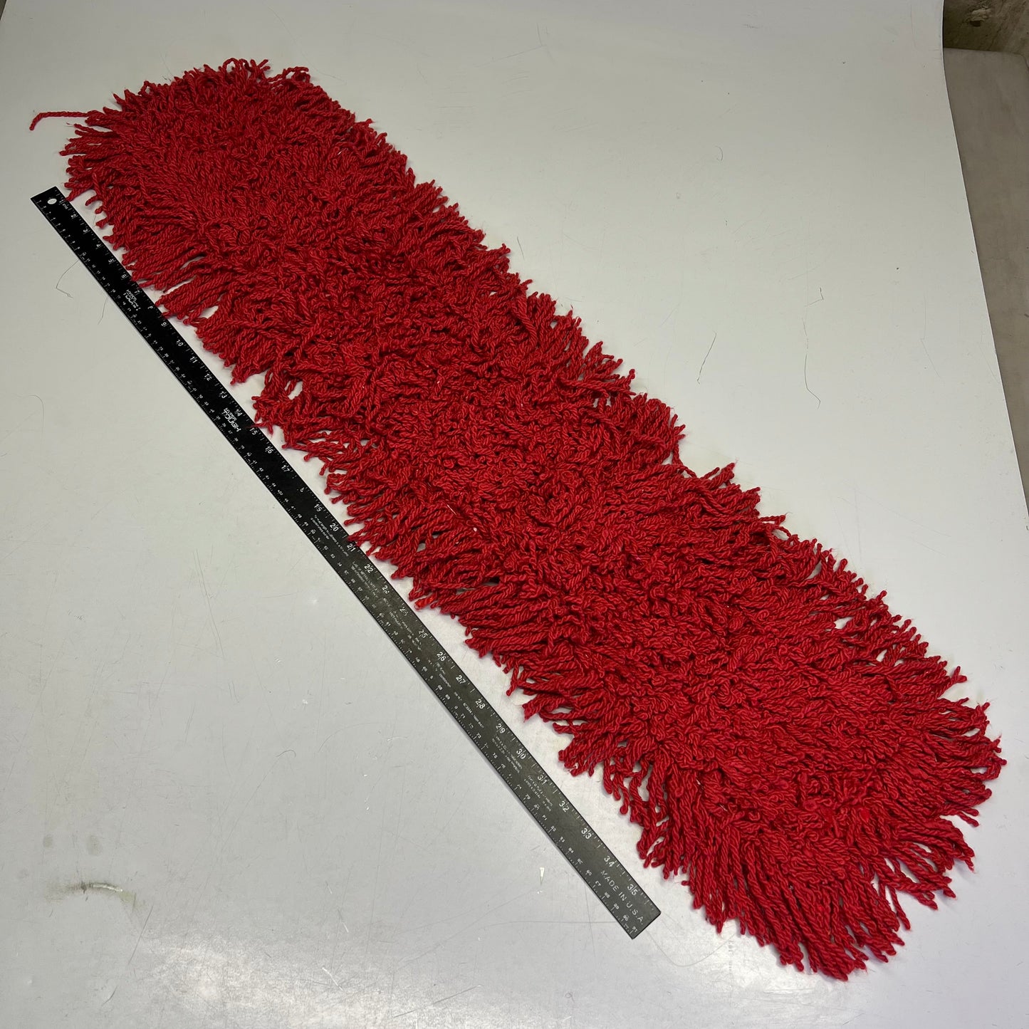 SHENZHEN (2 PACK) Synthetic Cotton Long Mop Head 37" X 6" Red/Green DP0018