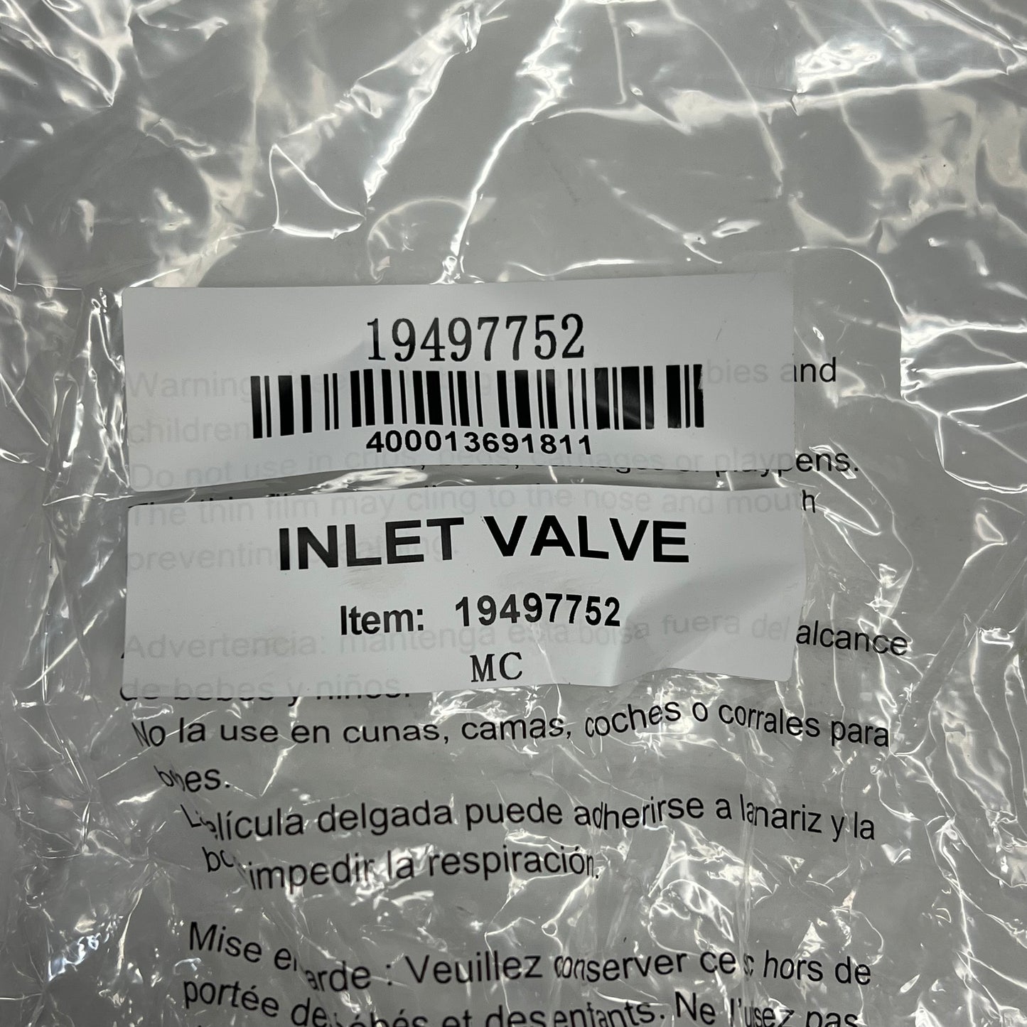 AVANTCO Inlet Valve For Select Modular Ice Machines For Flow Control 19497752