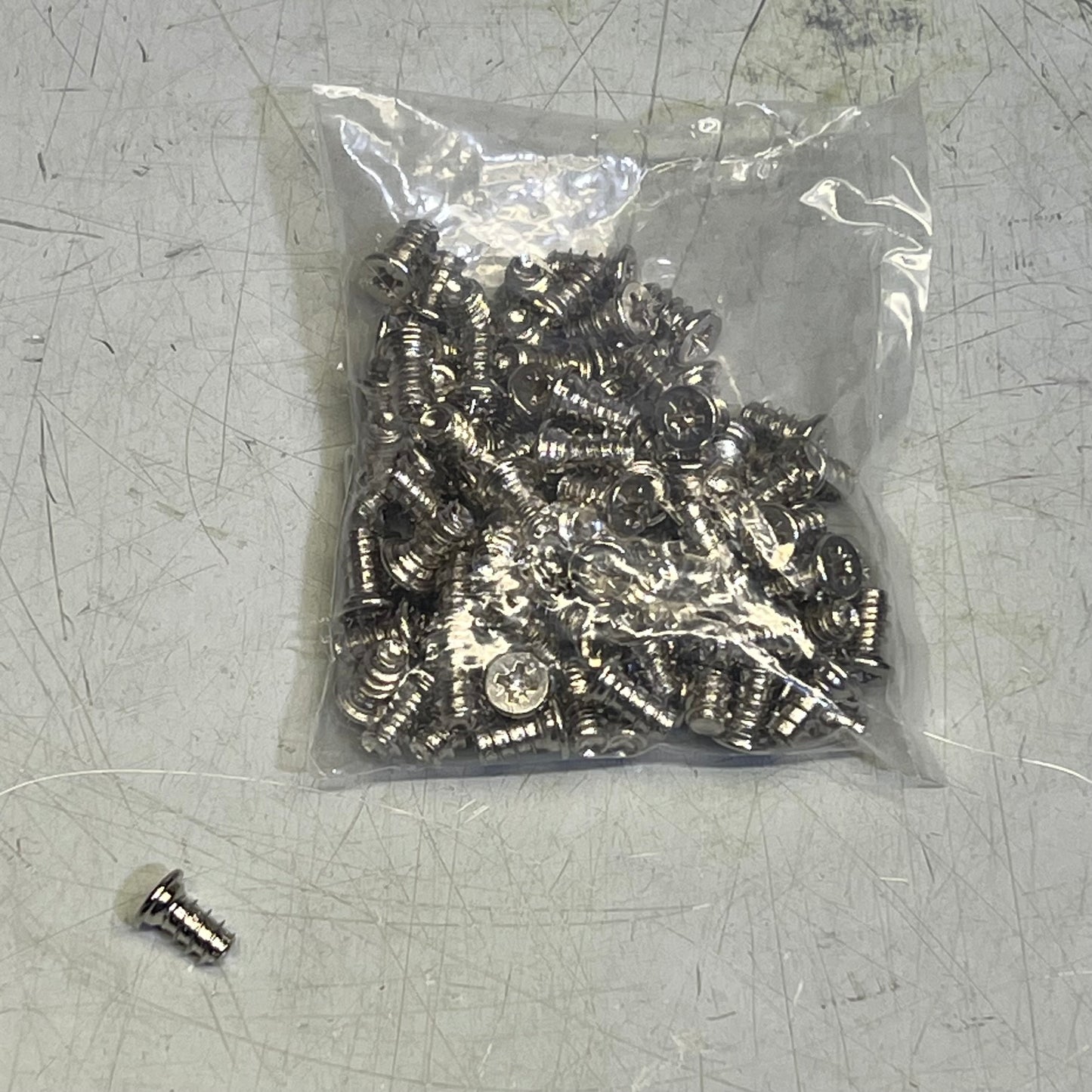 ZA@ (LOT OF 2) Hardware Adjustable Shelving Studs & Philip Head Chubby Screws Chrome