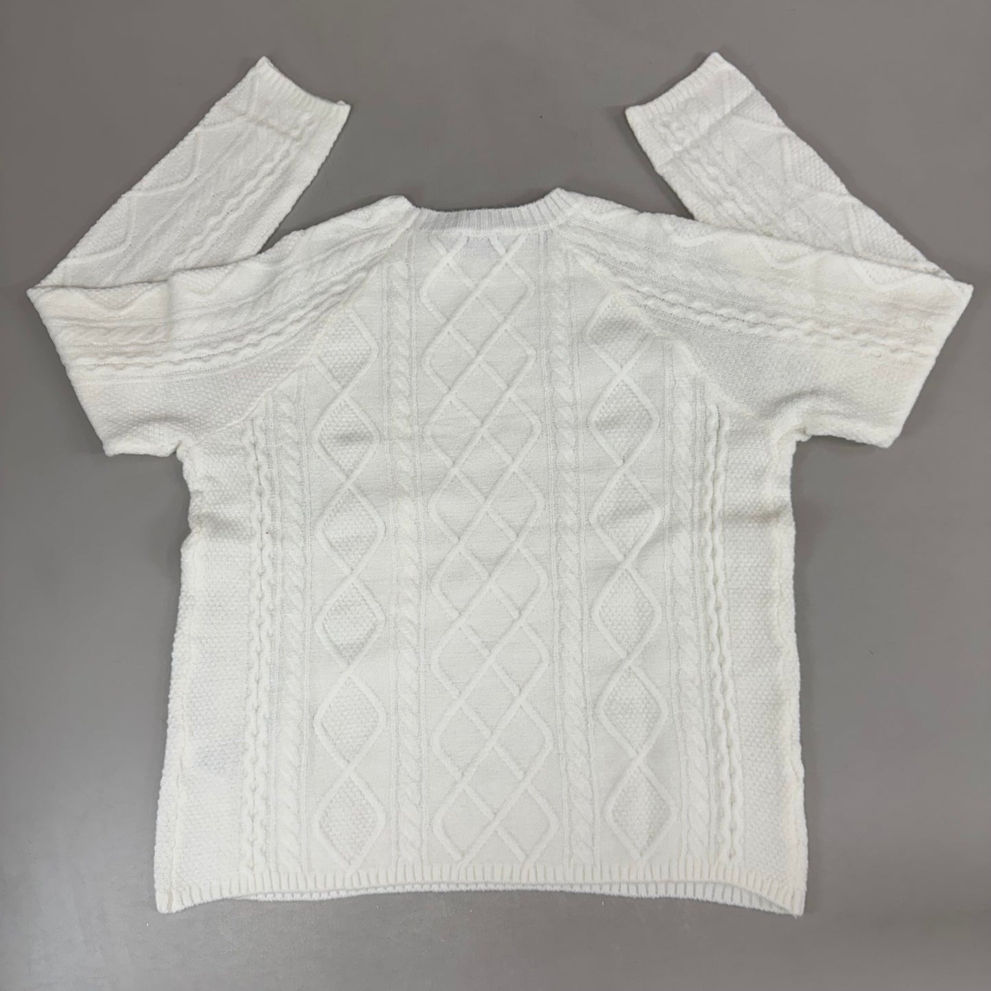 VINCE CAMUTO Cable Knit Sweater Women's Sz-XS Antique White SC2895