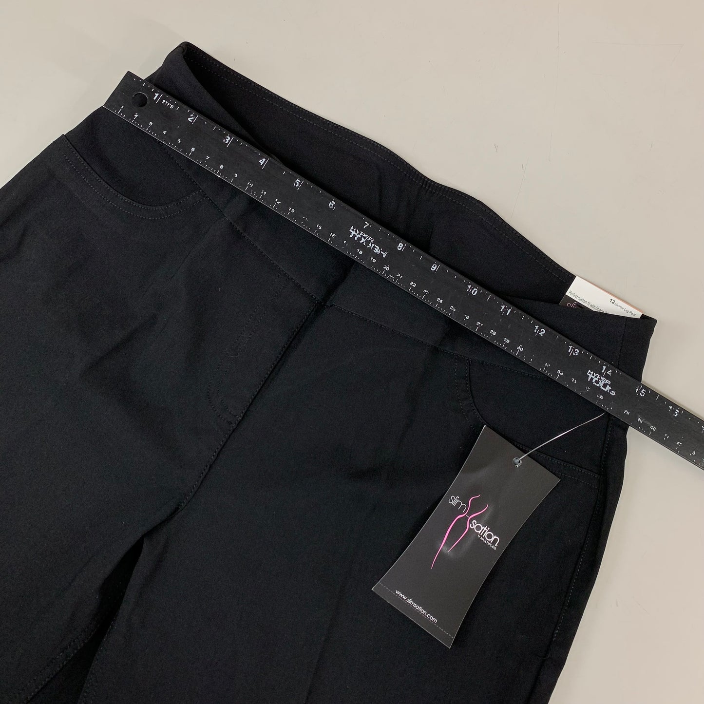 MULTIPLES Narrow Leg Pant Petite Women's Sz 12 Black M2604P