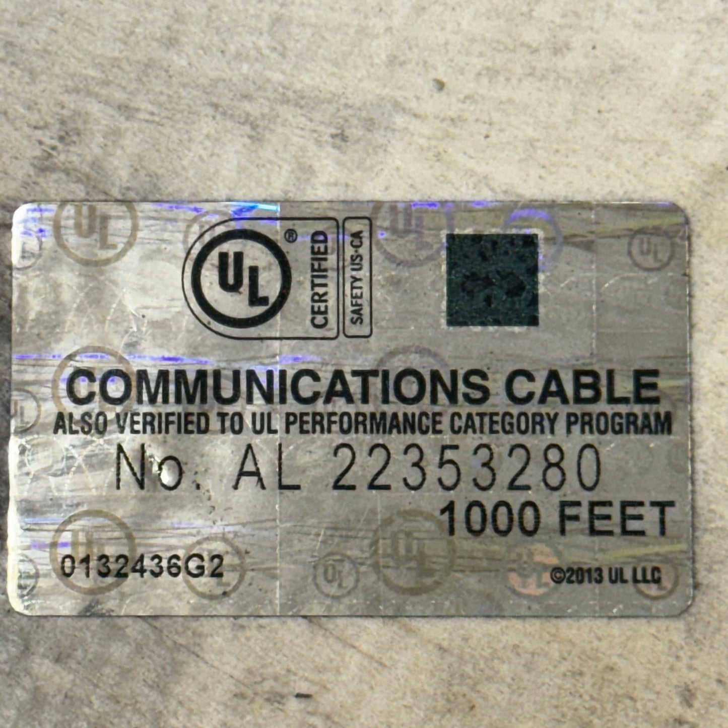 EATON Tripp Lite Series Cat6a 10G-Certified Solid Core PVC 1000ft 6A04URBL2-UL