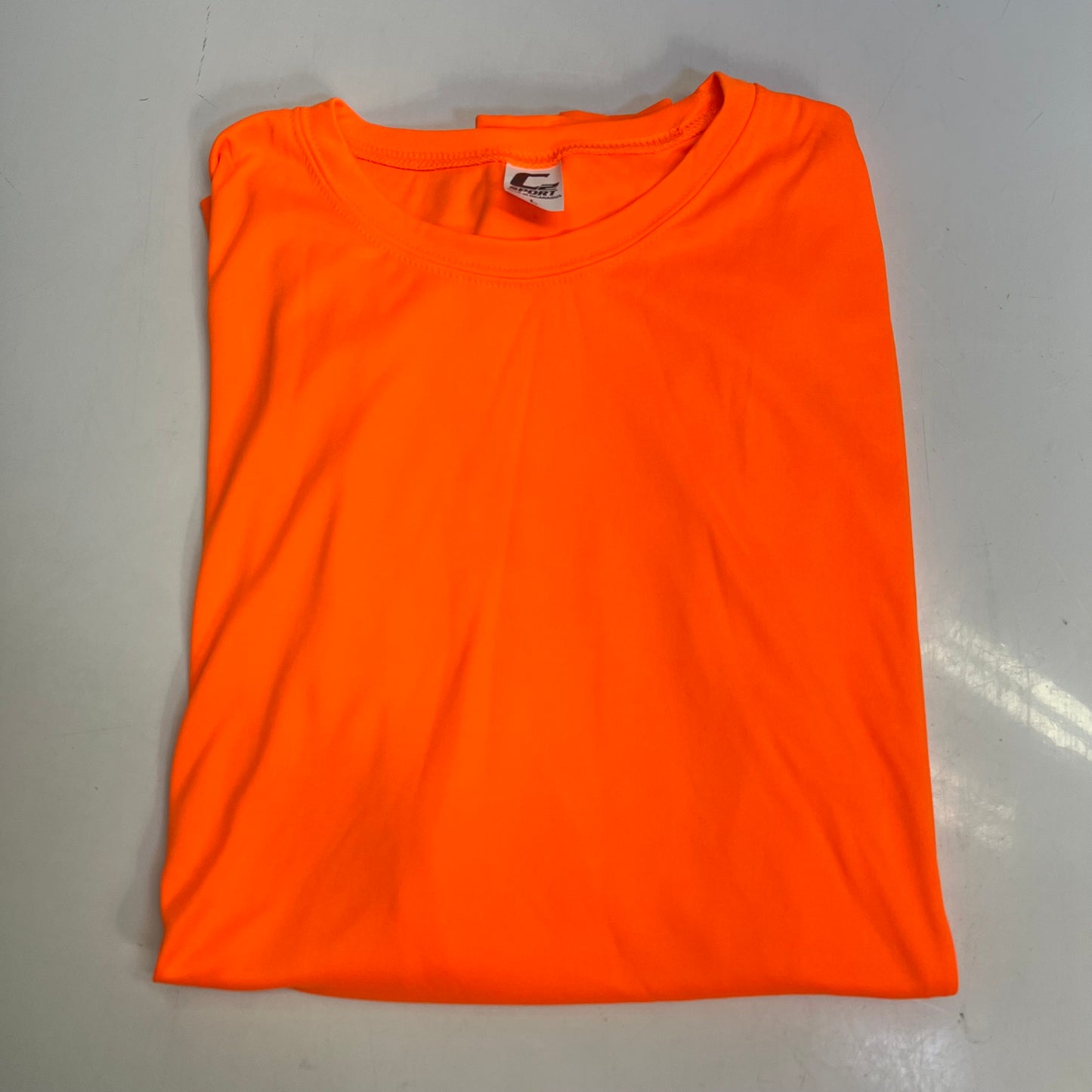 C2 SPORT (5 PACK) Long Sleeve Work Shirts Men's Sz L Safety Orange 510400