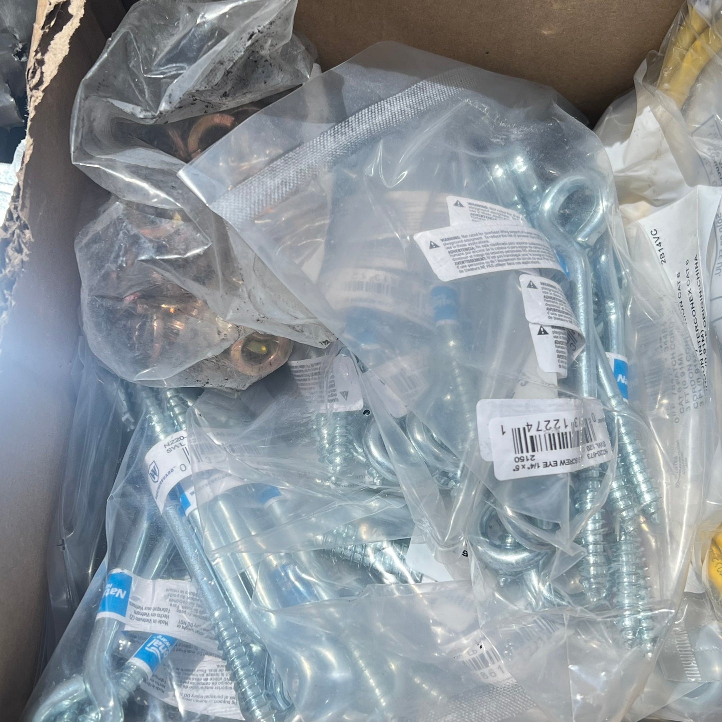 ZA@ Pallet of MIXED Hardware, Brackets, Electrical, Display Set Up Parts W/ Case & More (AS-IS)