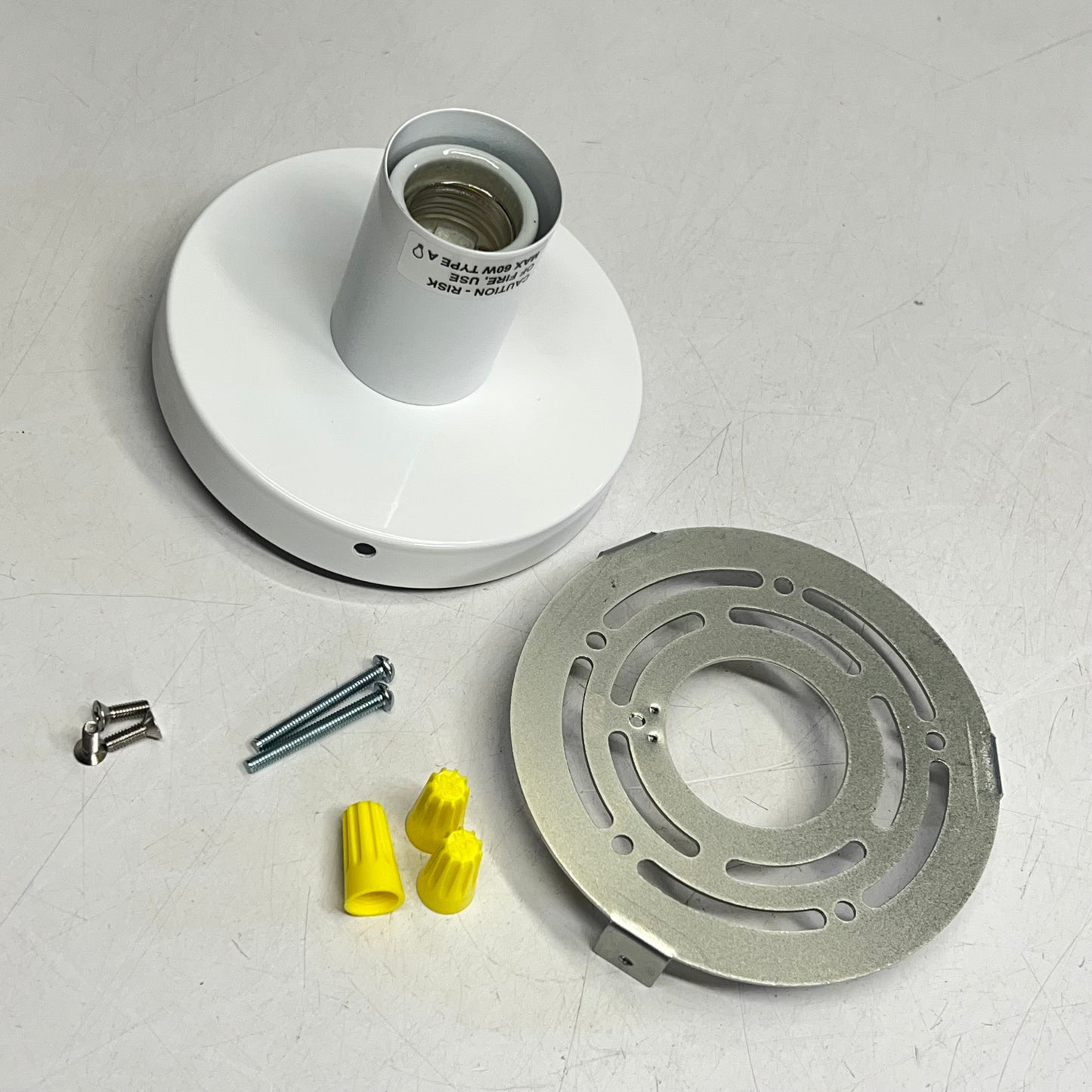 DUTTON BROWN Flush Mount Ceiling Fixture  120V 60HZ AC MIN Twink White 60132