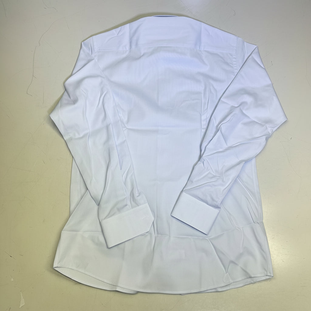 ETON Textured Twill Shirt Men's Contemporary Sz 43 Light Blue 1000136432243