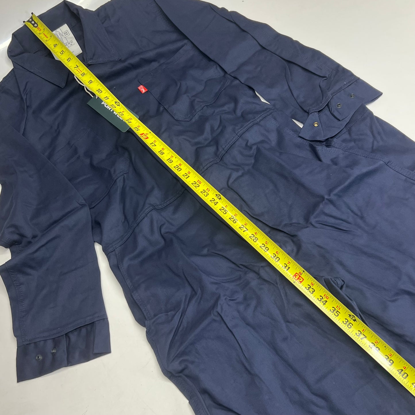 PORTWEST Bizflame 88/12 Classic FR Coveralls Sz Medium, Navy UFR87