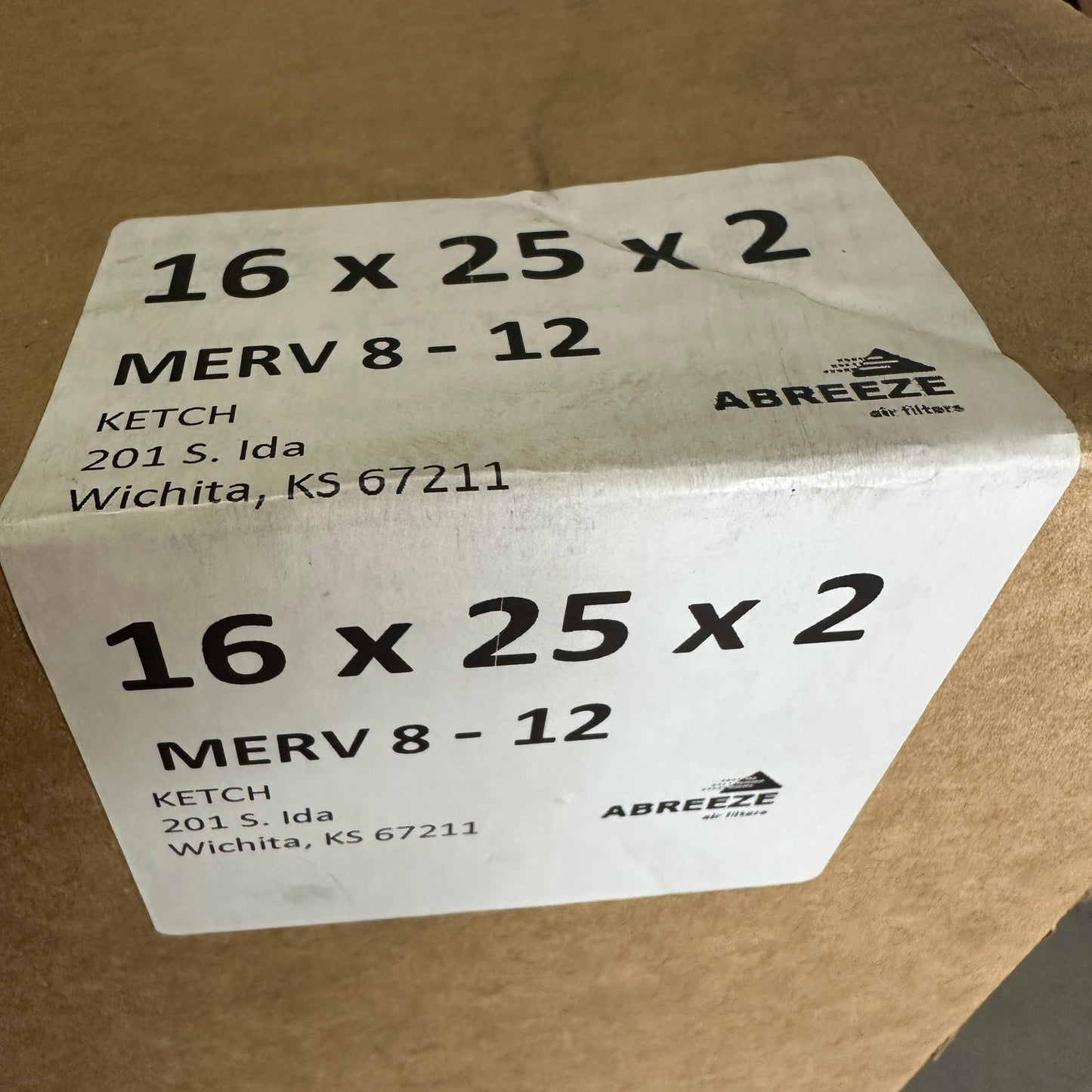 AIR FLOW AC/Furnace Air Filter White 16x25x2