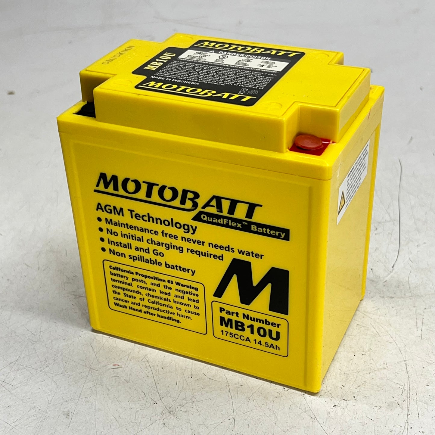 MOTOR BATT Quadflex Patented 4 Terminal Battery  12V 238 Amp MCA MB10U