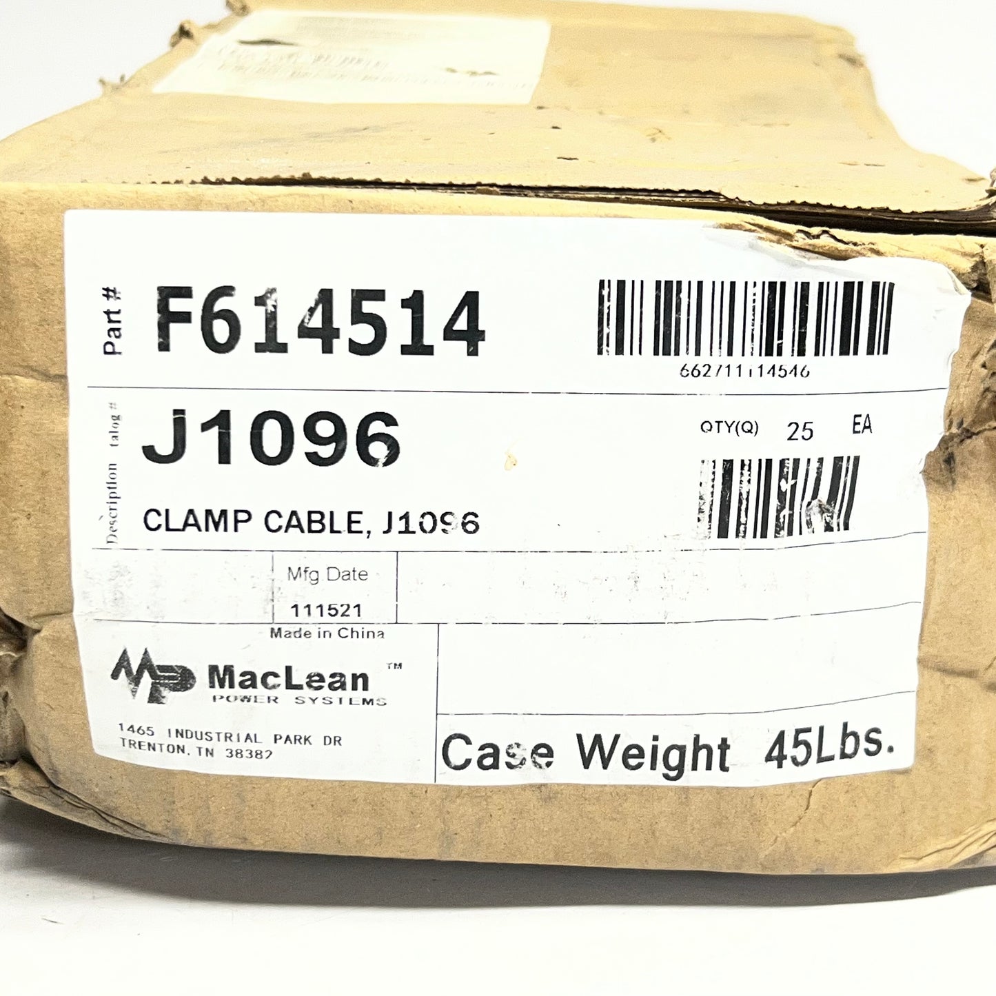 MACLEAN (25 PACK) 3-Bolt Clamp Cable J1096