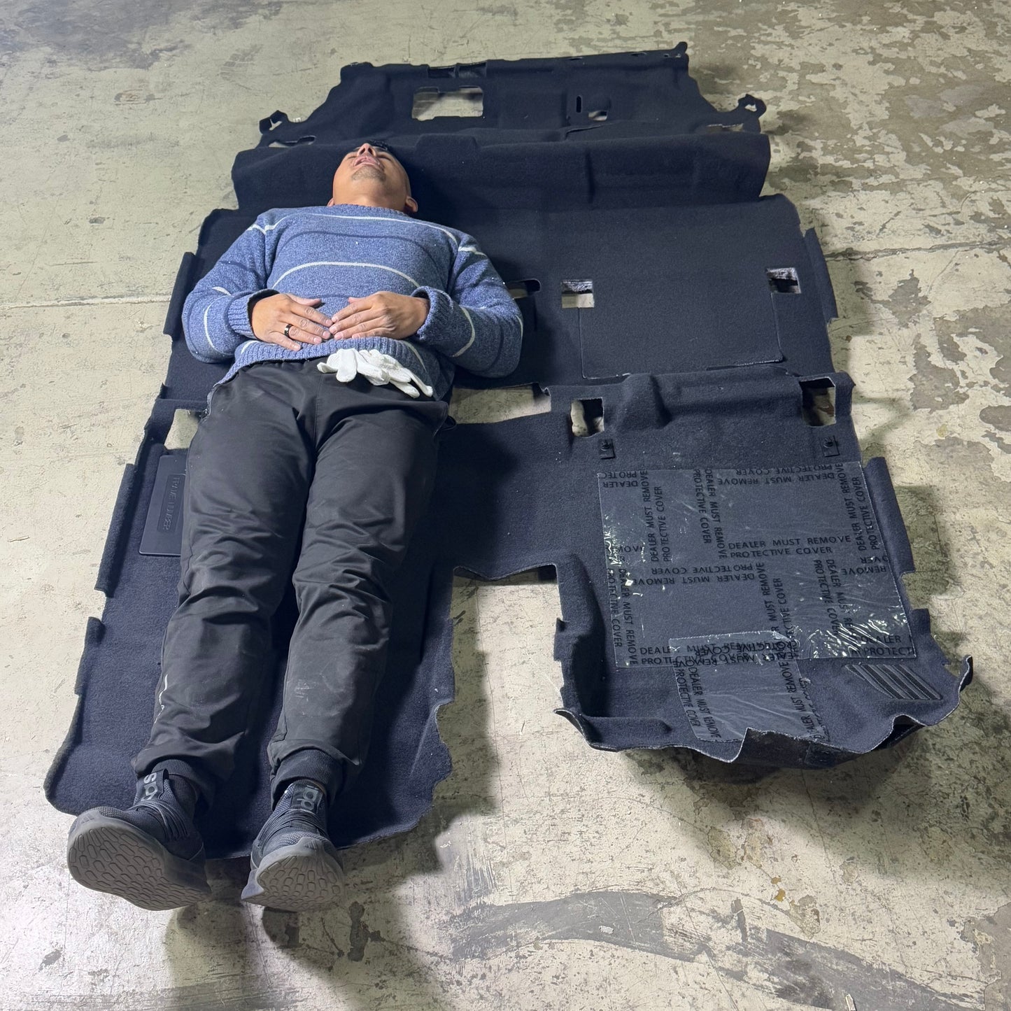 HONDA Car Floor Carpet Assembly Sz 87” L x 53” W Black 83301-T0G-A01ZC