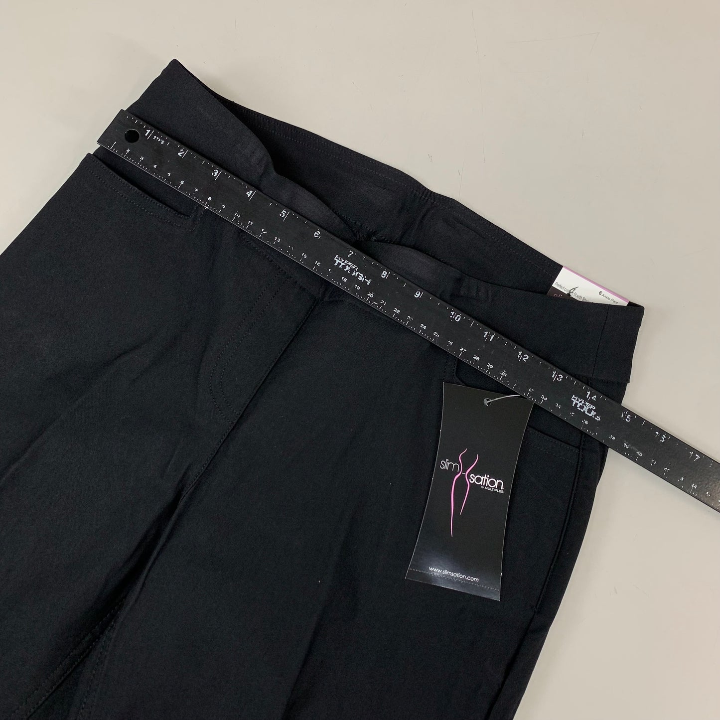 MULTIPLES Ankle Pant  Petite Women's Sz 6 Black M30719PM