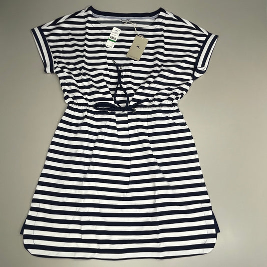 TOMMY BAHAMA Women's Short Sleeve Amira Stripe Short Dress Size L Island Navy (New)