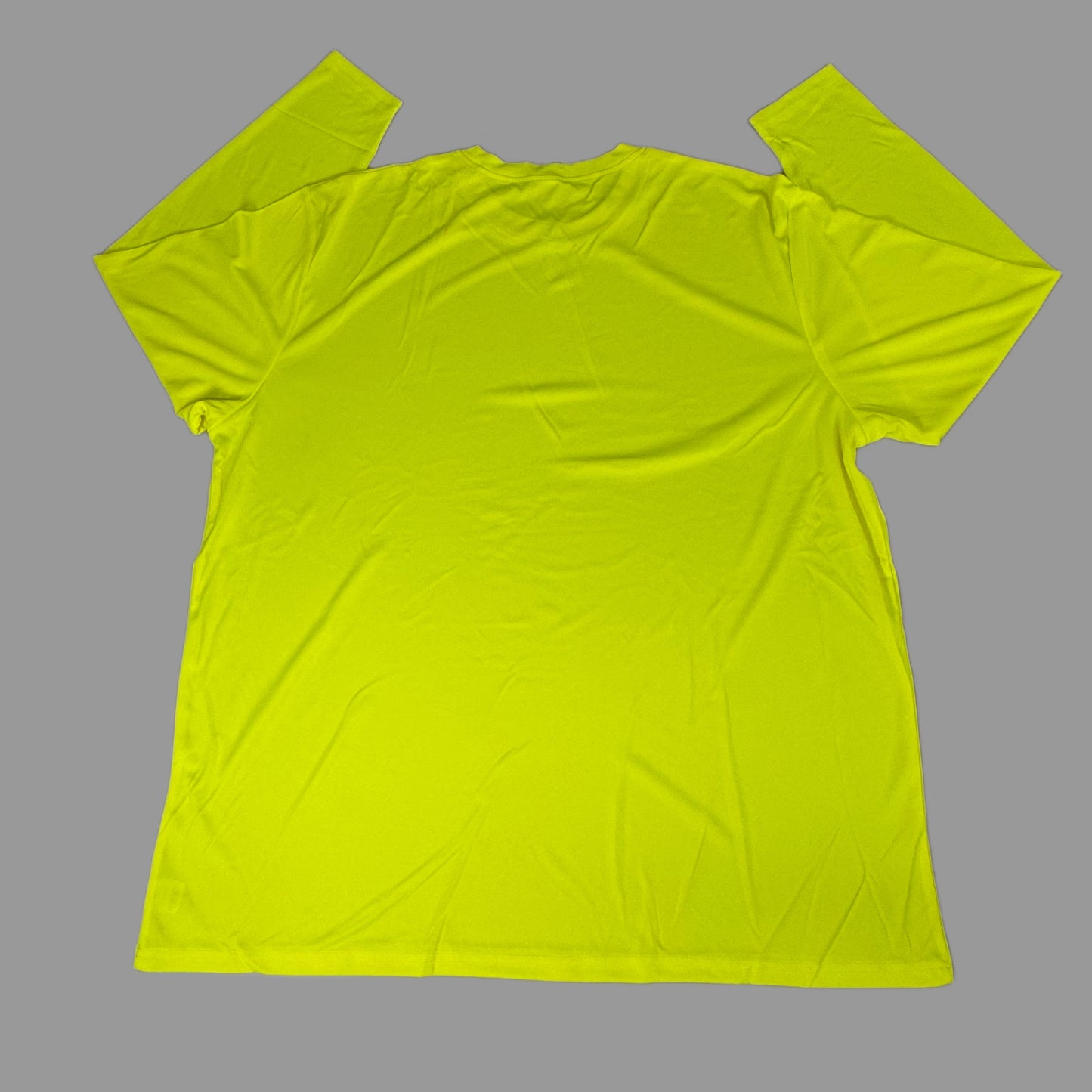 EG-PRO (4 PACK) Long Sleeve High Visibility Shirt 100% Poly SZ 3X Safety Yellow