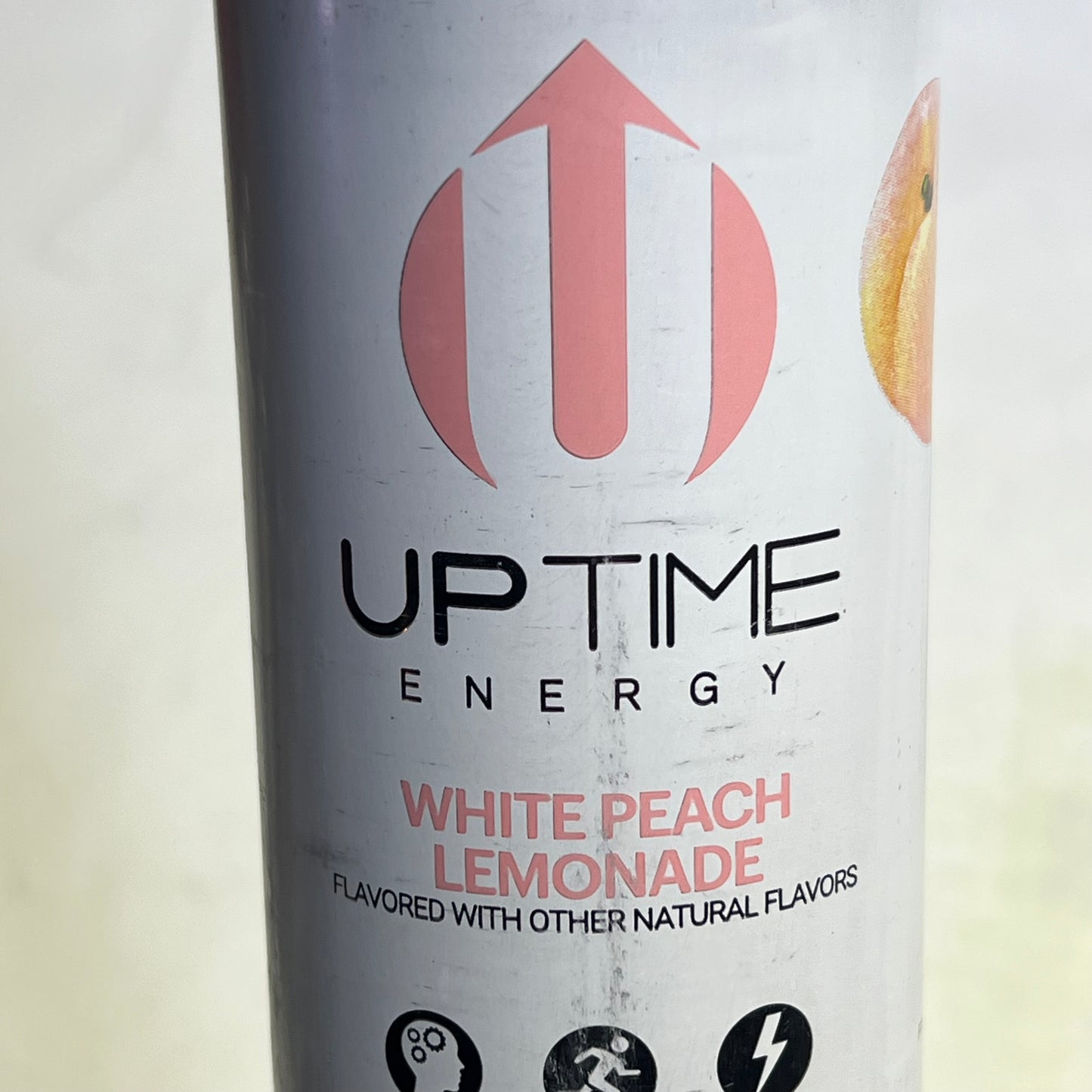 ZA@ UPTIME (9 PACK) Zero Sugar Energy Drinks White Peach Lemonade 12 fl oz