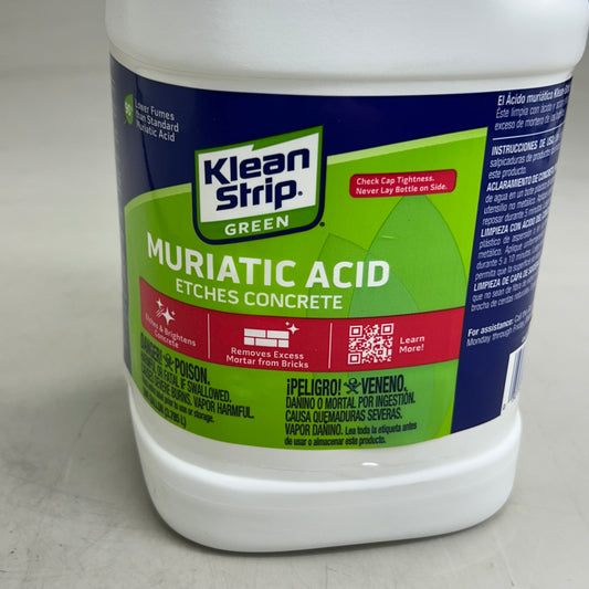 Z@ KLEAN STRIP Muriatic Acid *Etches Concrete* 1 Gallon GKGM75006