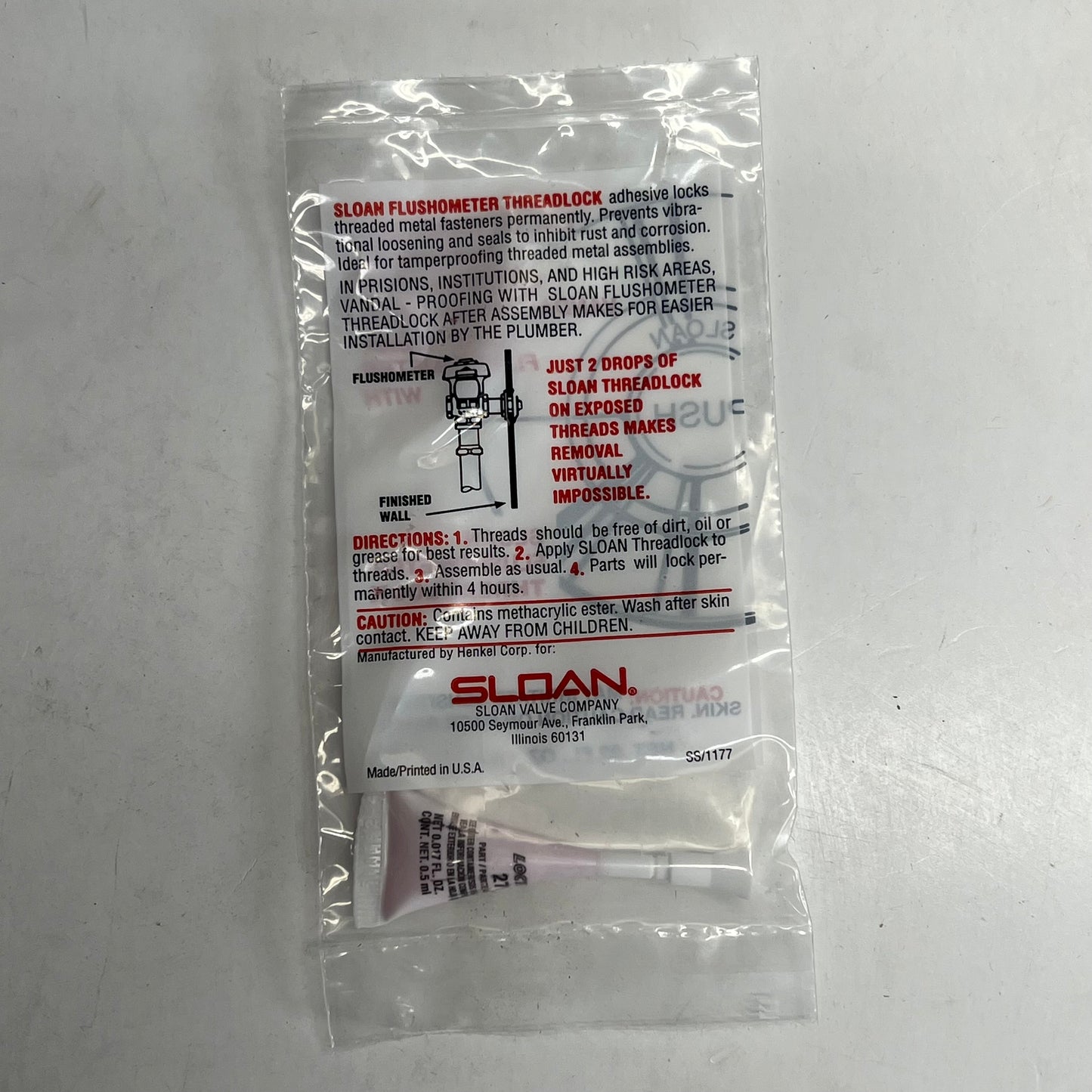 SLOAN Segment Diaphragm Concealed Water Svr Ci3.5 GPF/13.2 LPF Brass 3988914