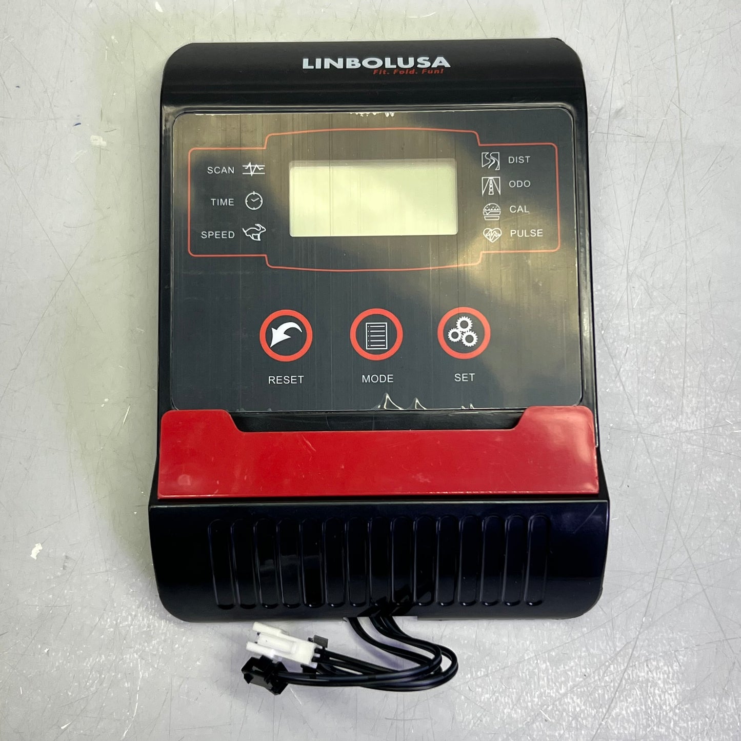 LINBOLUSA Indoor Exercise Bike GT-8116GB, Grey & Black (New Other, Distressed Box)