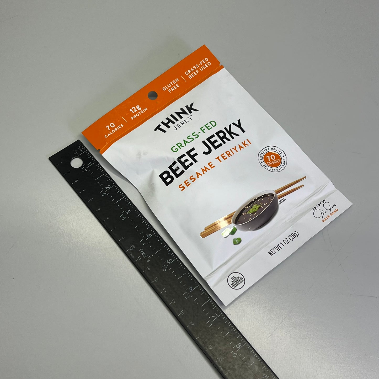 THINK (10 PACK) Gluten Free Grass Fed Sesame Teriyaki Beef Jerky 1oz BB 11/26
