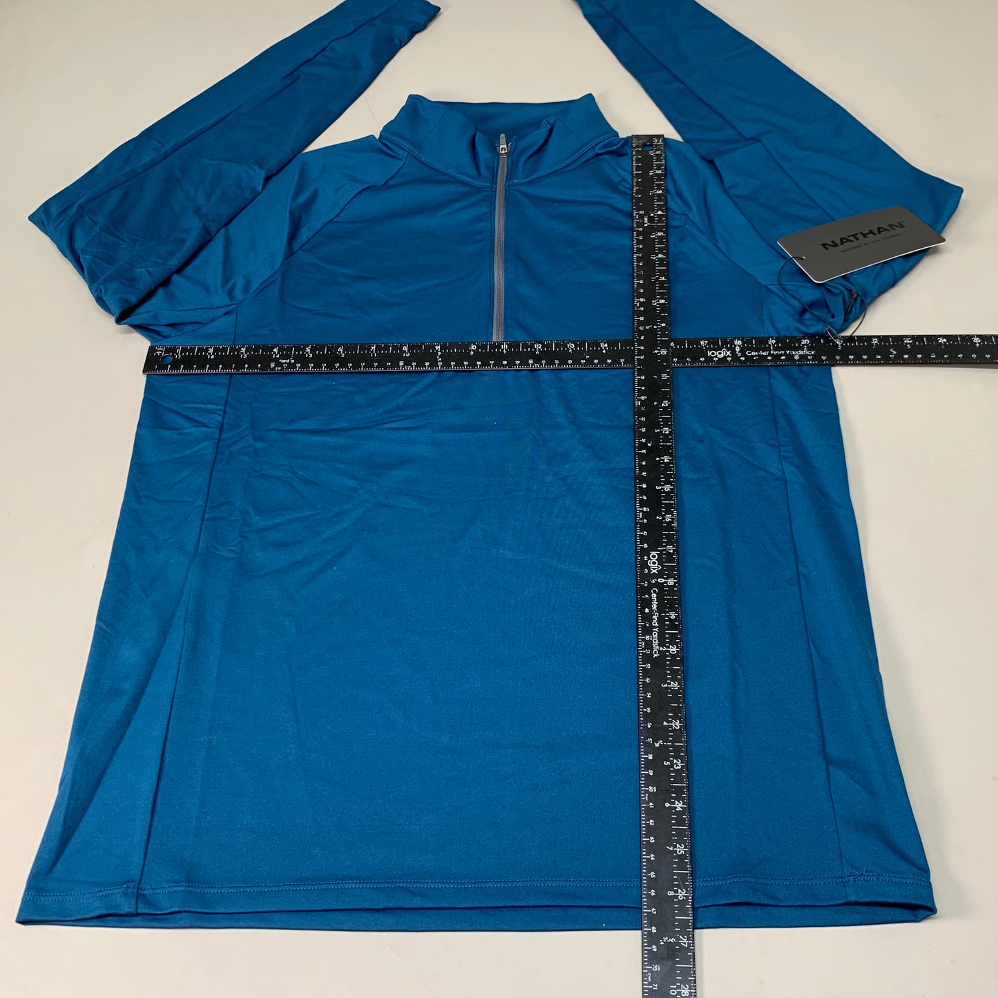 NATHAN Tempo 1/4 Zip Long Sleeve Shirt 2.0 Men's Medium Sailor Blue NS50960-60062-M (New)