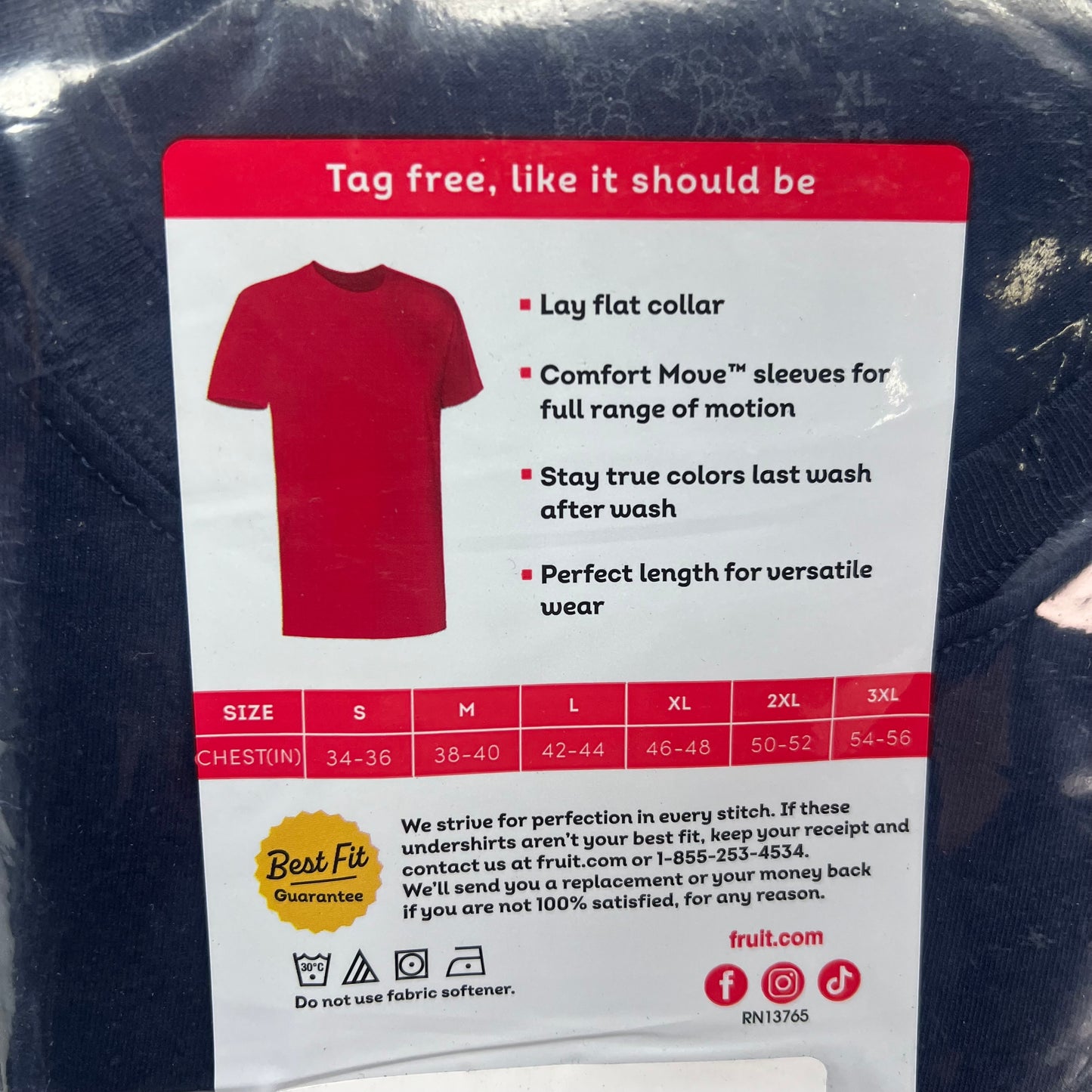 ZA@ FRUIT OF THE LOOM (6 PACK) Crew Neck T-shirts  Men's Sz XL Assorted Colors