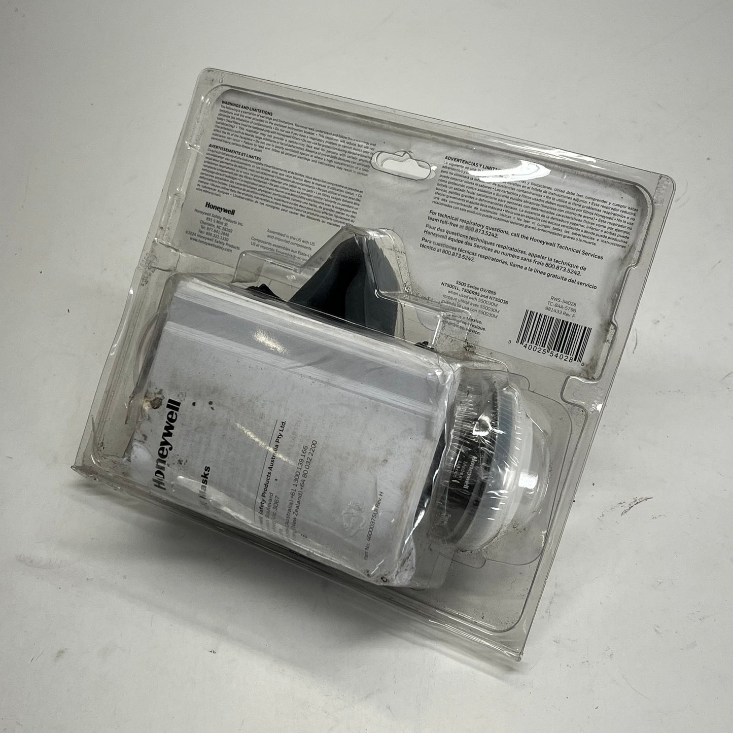 HONEYWELL NORTH Paint Spray & Pesticide Respirator R95 Sz L RWS-54028 (As-is)