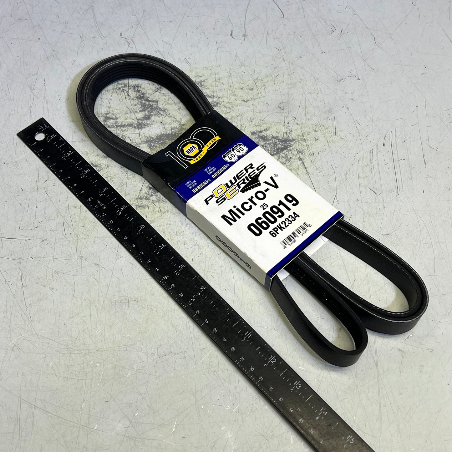 NAPA Power Series Automotive V-Ribbed Belt K06 13/16" X 92 3/8" Black 25060919