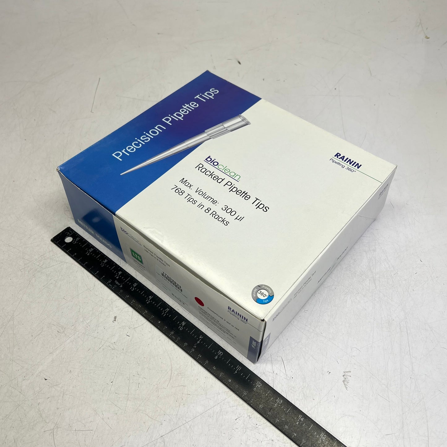 RAINN (8 PACK, 768 EACH) Bio Clean Racked Pipette Tips 300 µL Max Vol 17002933